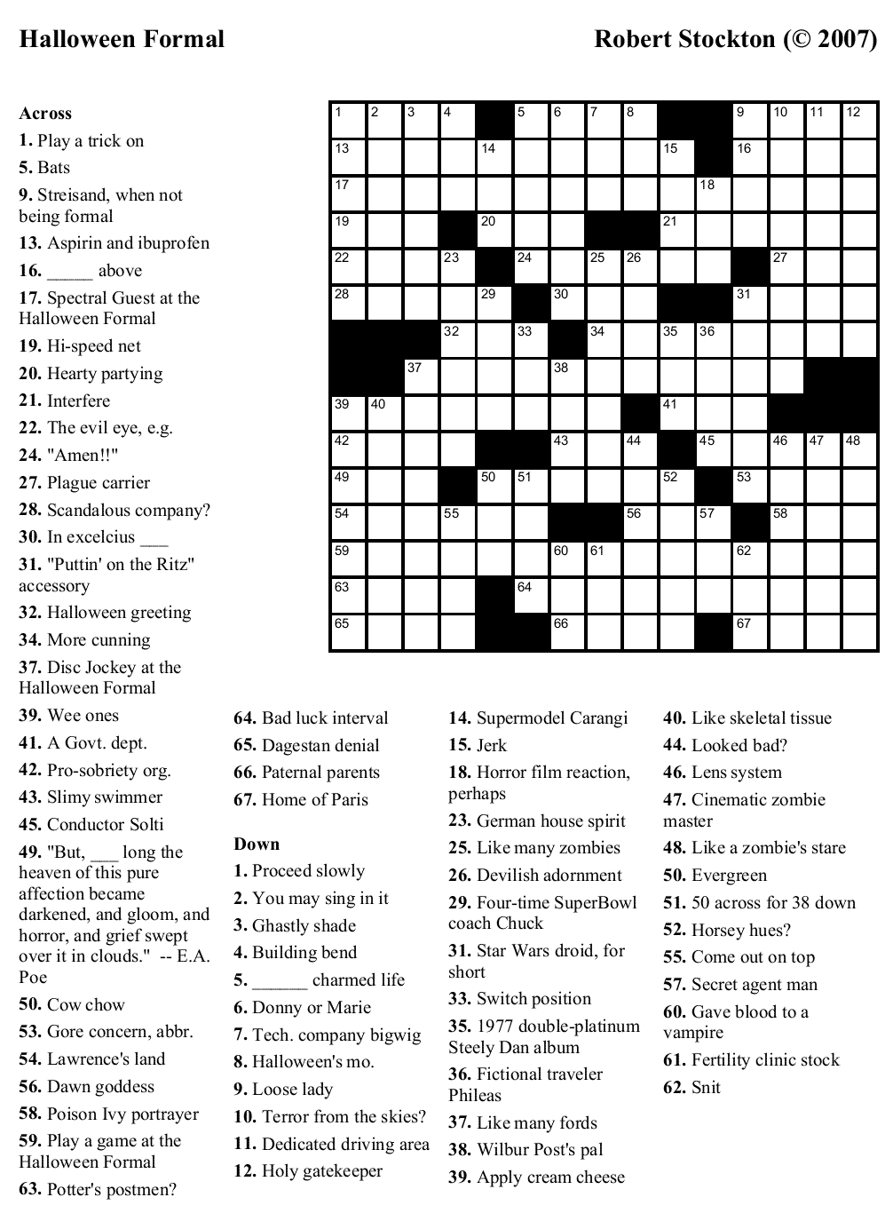 Challenging Printable Crossword Puzzles Free Printable Crosswords Challenging Printable Crossword Puzzles Free Printable Crosswords