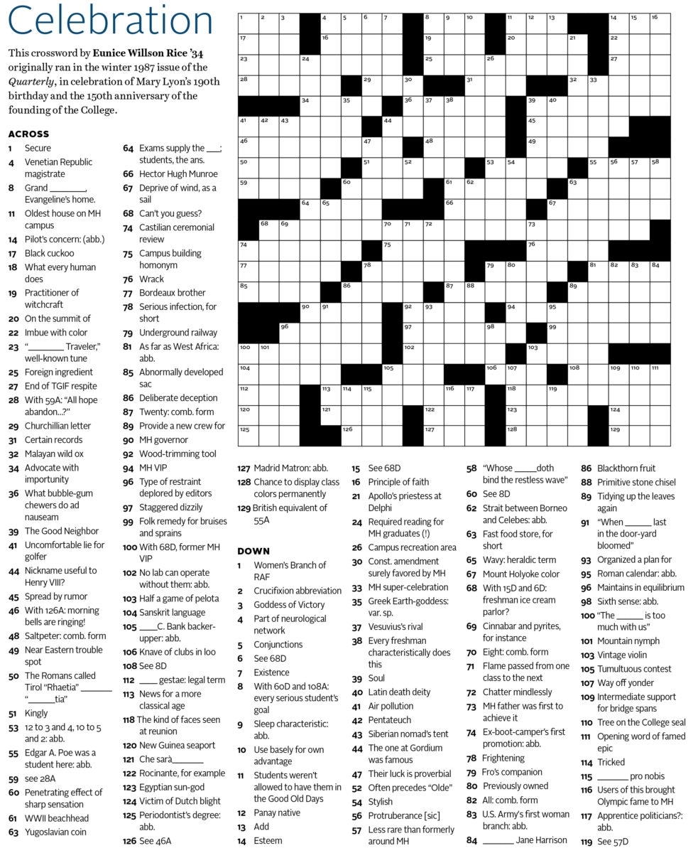Challenging Printable Crossword Puzzles Printable Coloring Free