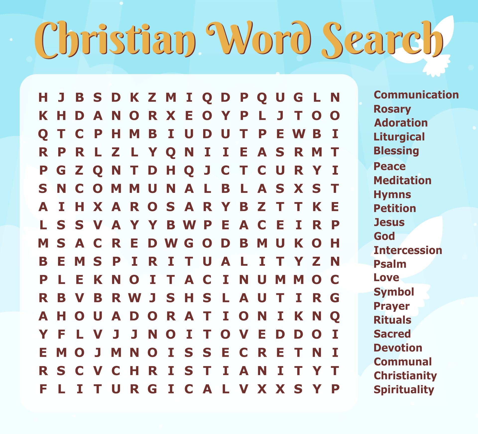 Christian Crossword Puzzles 10 Free PDF Printables Printablee