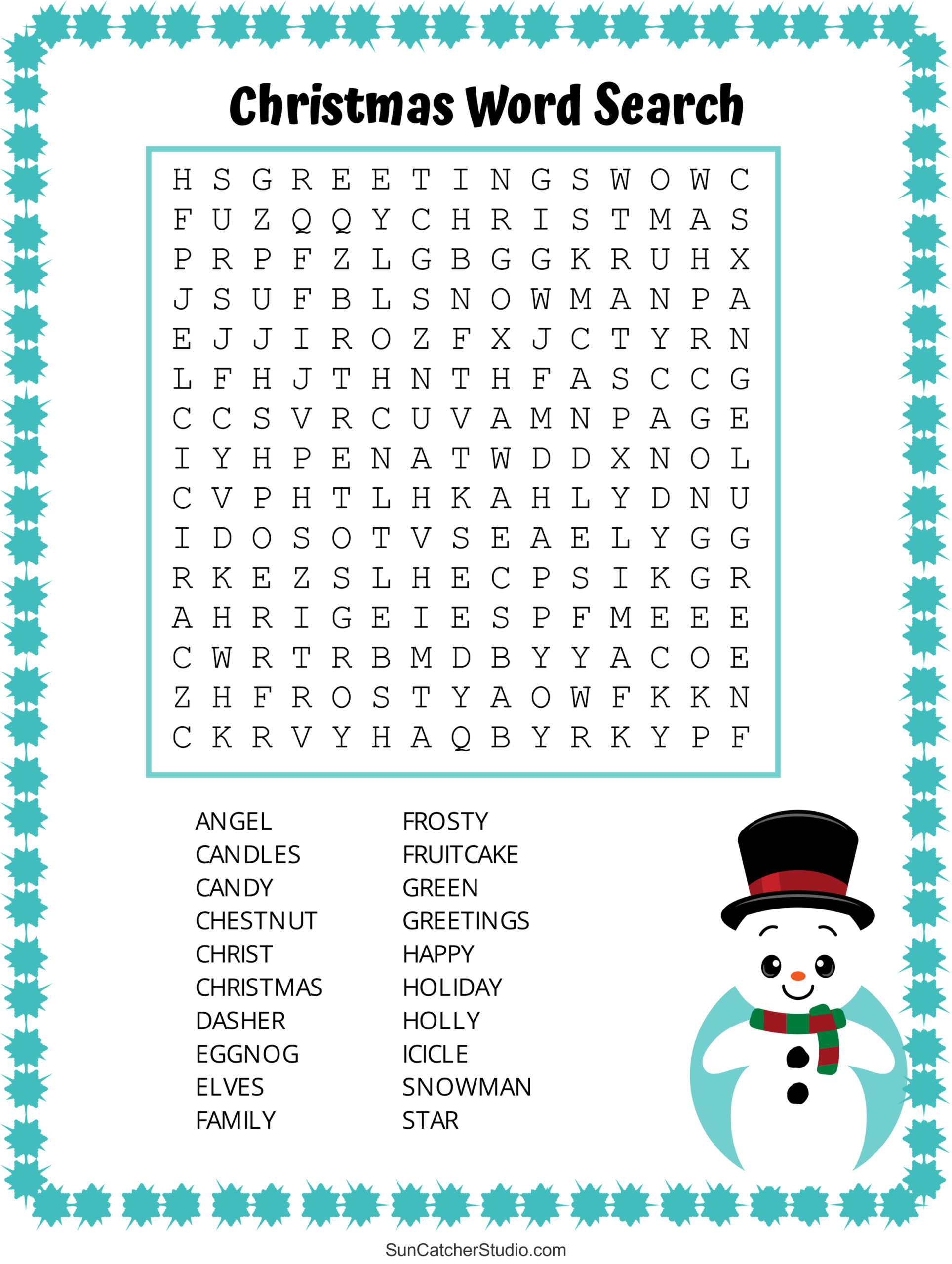Christmas Word Search Free Printable PDF Puzzles DIY Projects 