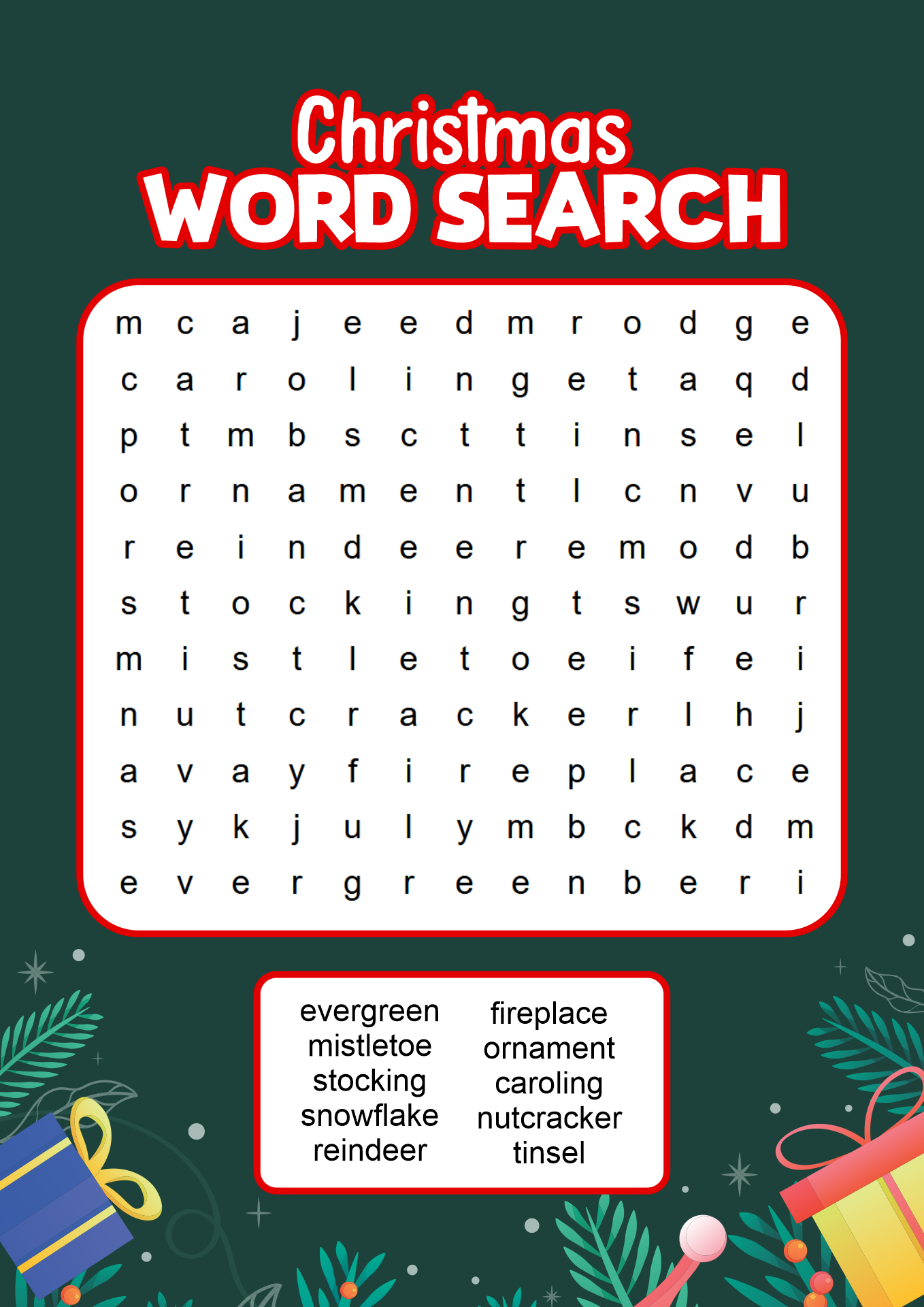 Christmas Word Search Games 10 Free PDF Printables Printablee