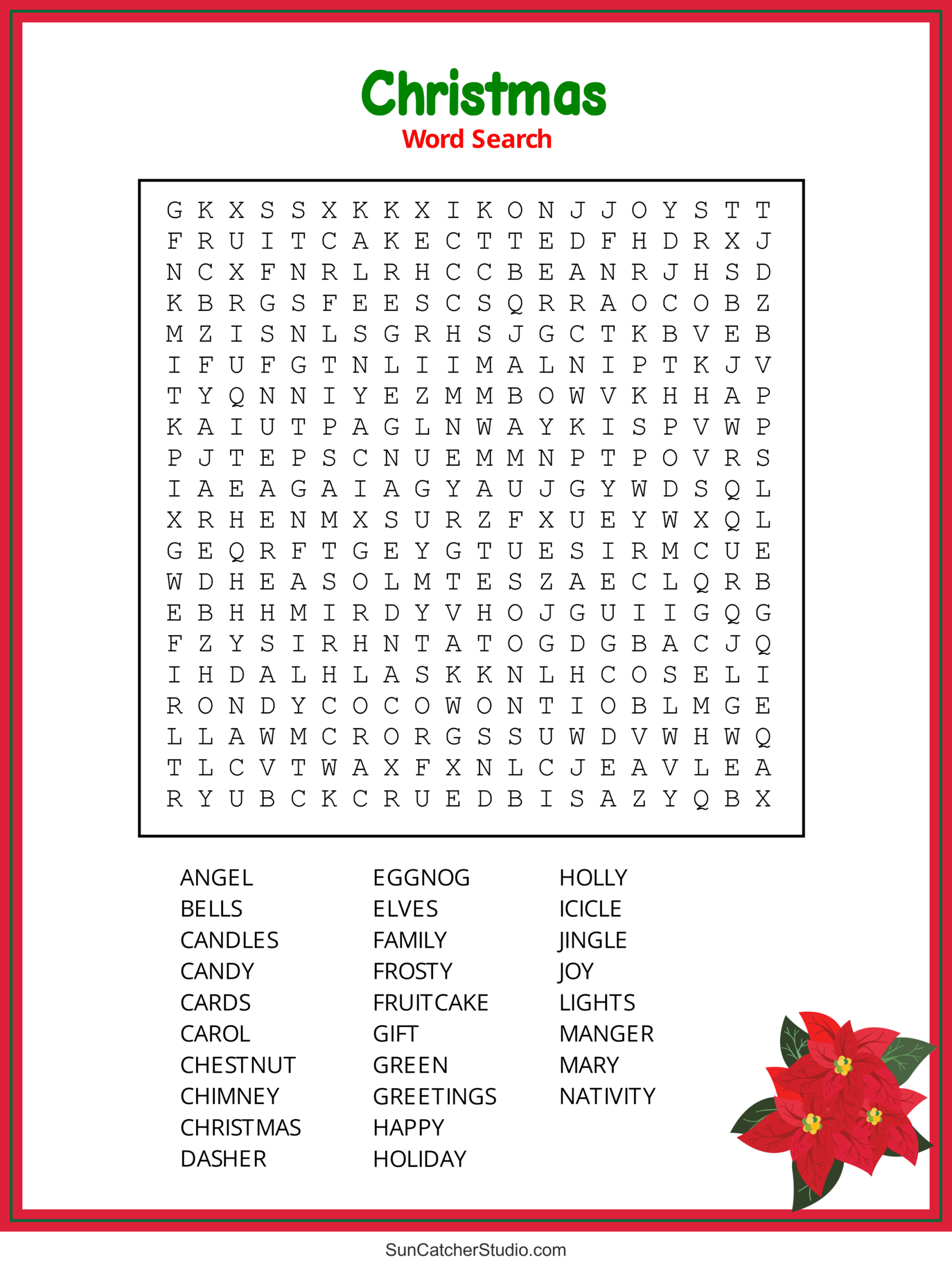 Christmas Word Search Printable Pdf Free Download Word Search Maker