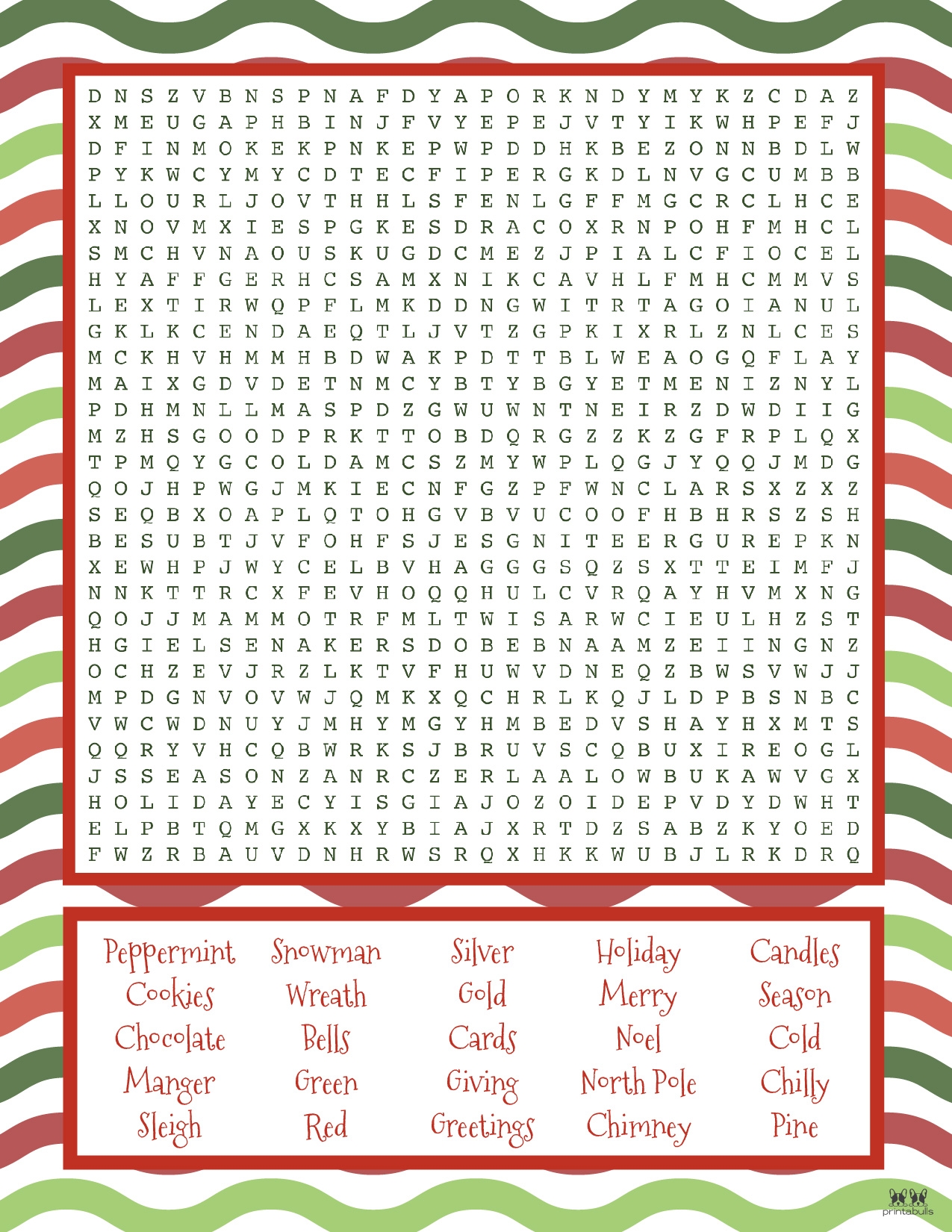 Christmas Word Searches 25 Free Printables Printabulls