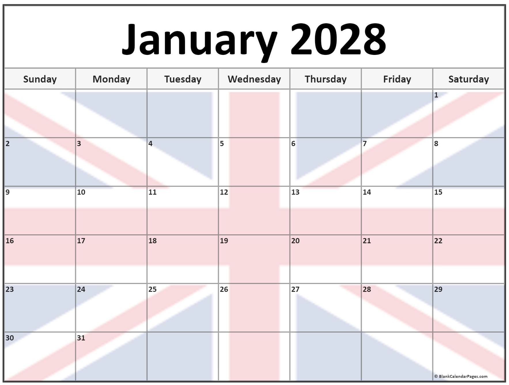 Collection Of January 2028 Photo Calendars With Image Filters Collection Of January 2028 Photo Calendars With Image Filters