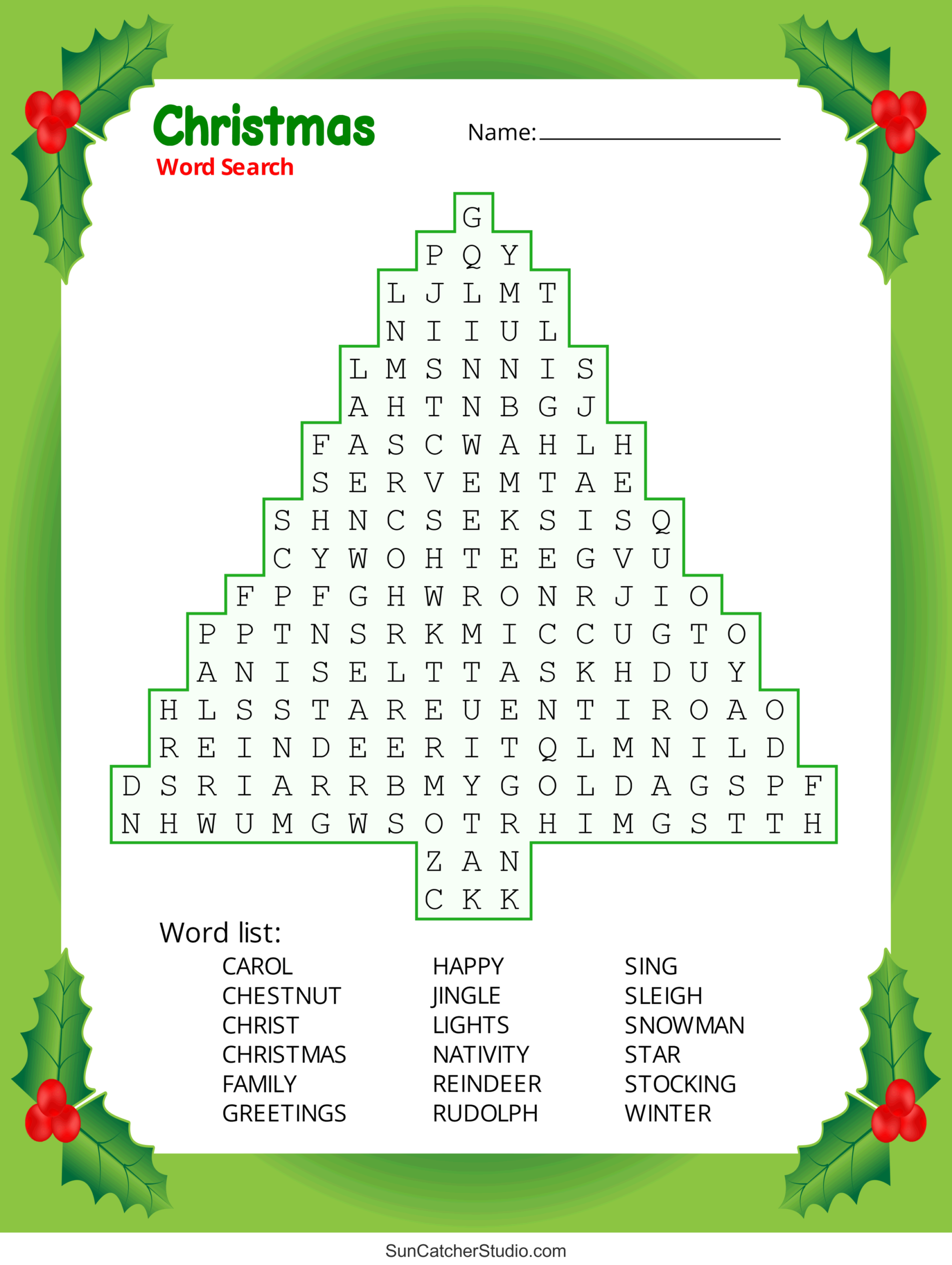 Difficult Hard Christmas Word Search Printable Word Search Maker