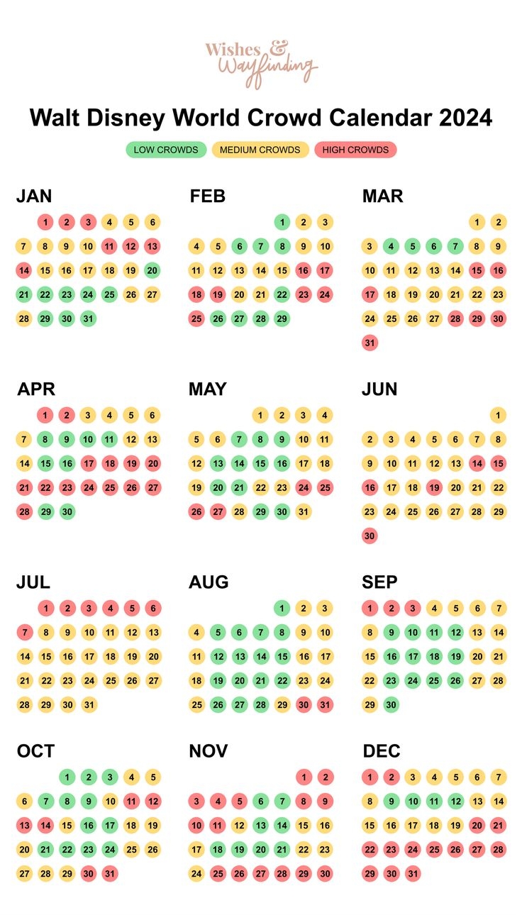 Disney World Crowd Calendar 2024 Disney World Crowd Calendar Disney 