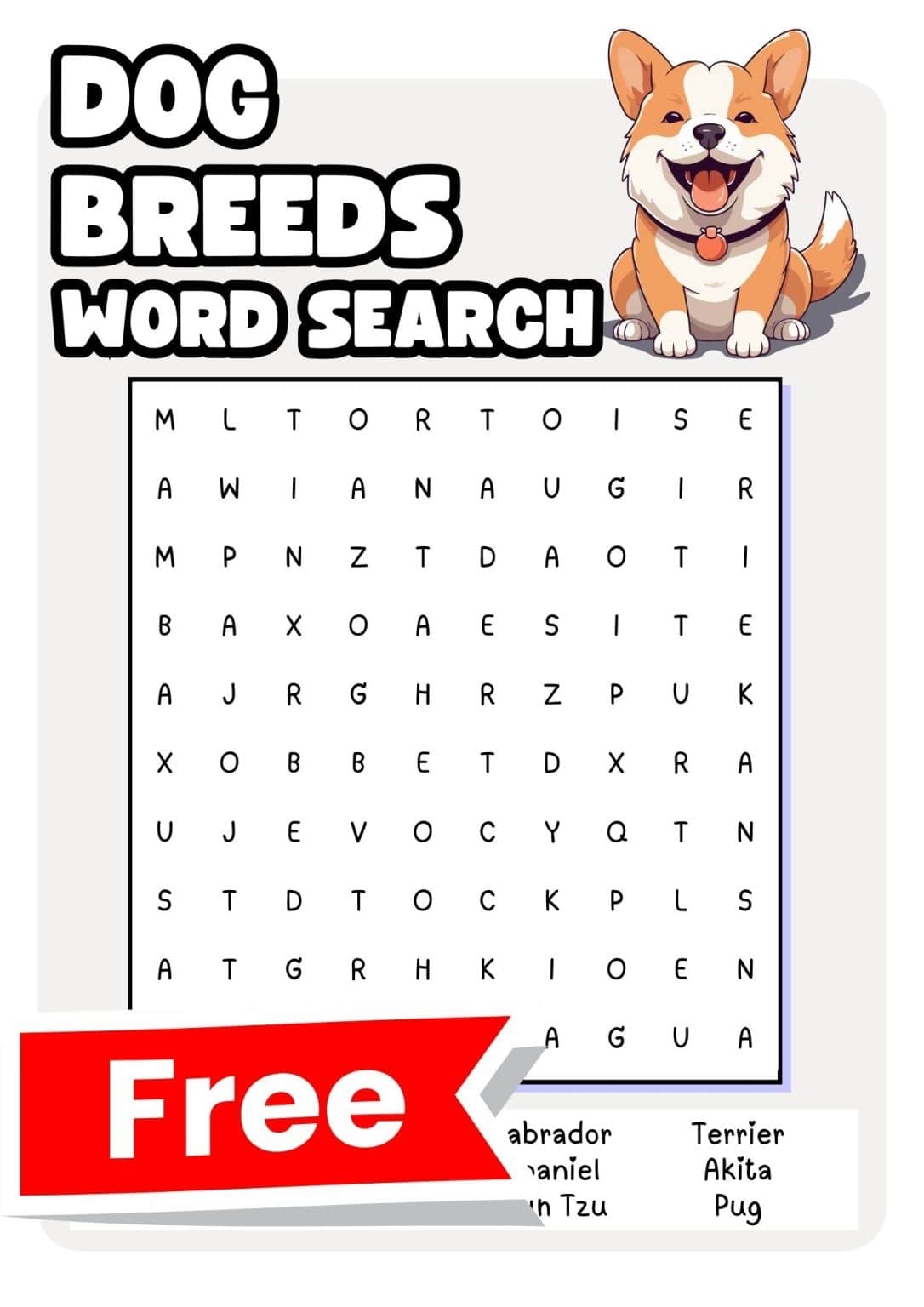 Dogs Word Searches Free To Print Teach Prints Dogs Word Searches Free To Print Teach Prints