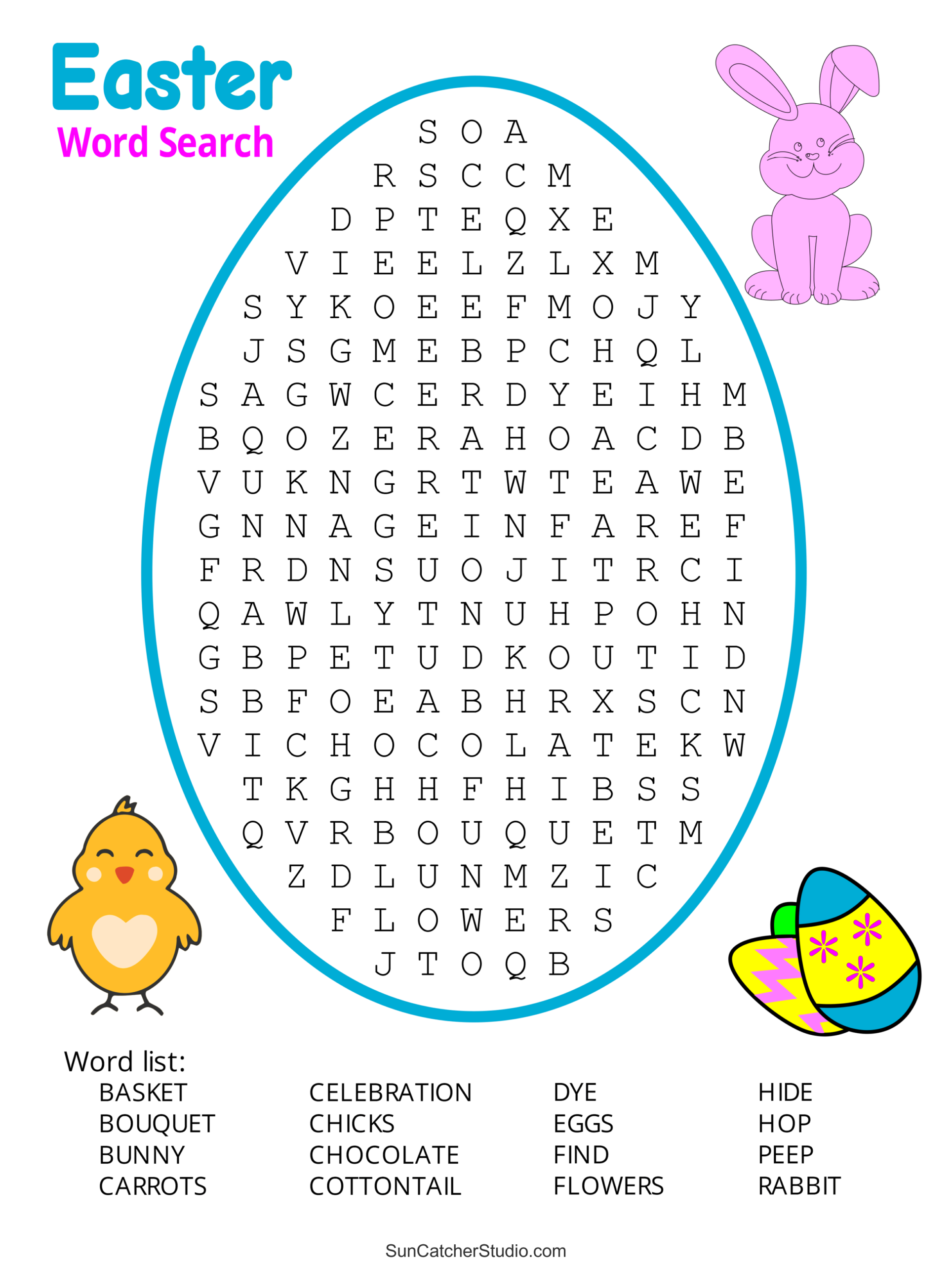 Easter Word Search Free Printable PDF Puzzles Free Printables