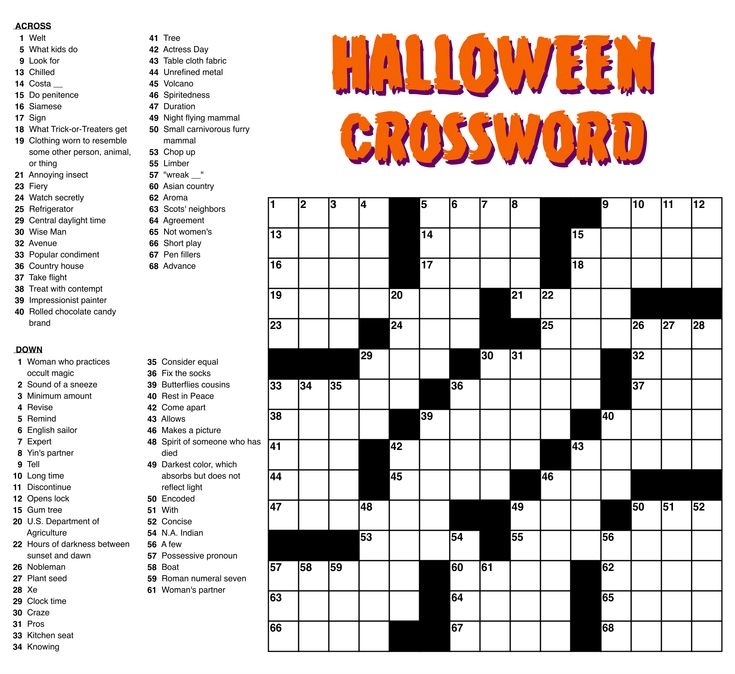 Easy Printable Crossword Puzzles For Adults Free Printable Templates Easy Printable Crossword Puzzles For Adults Free Printable Templates
