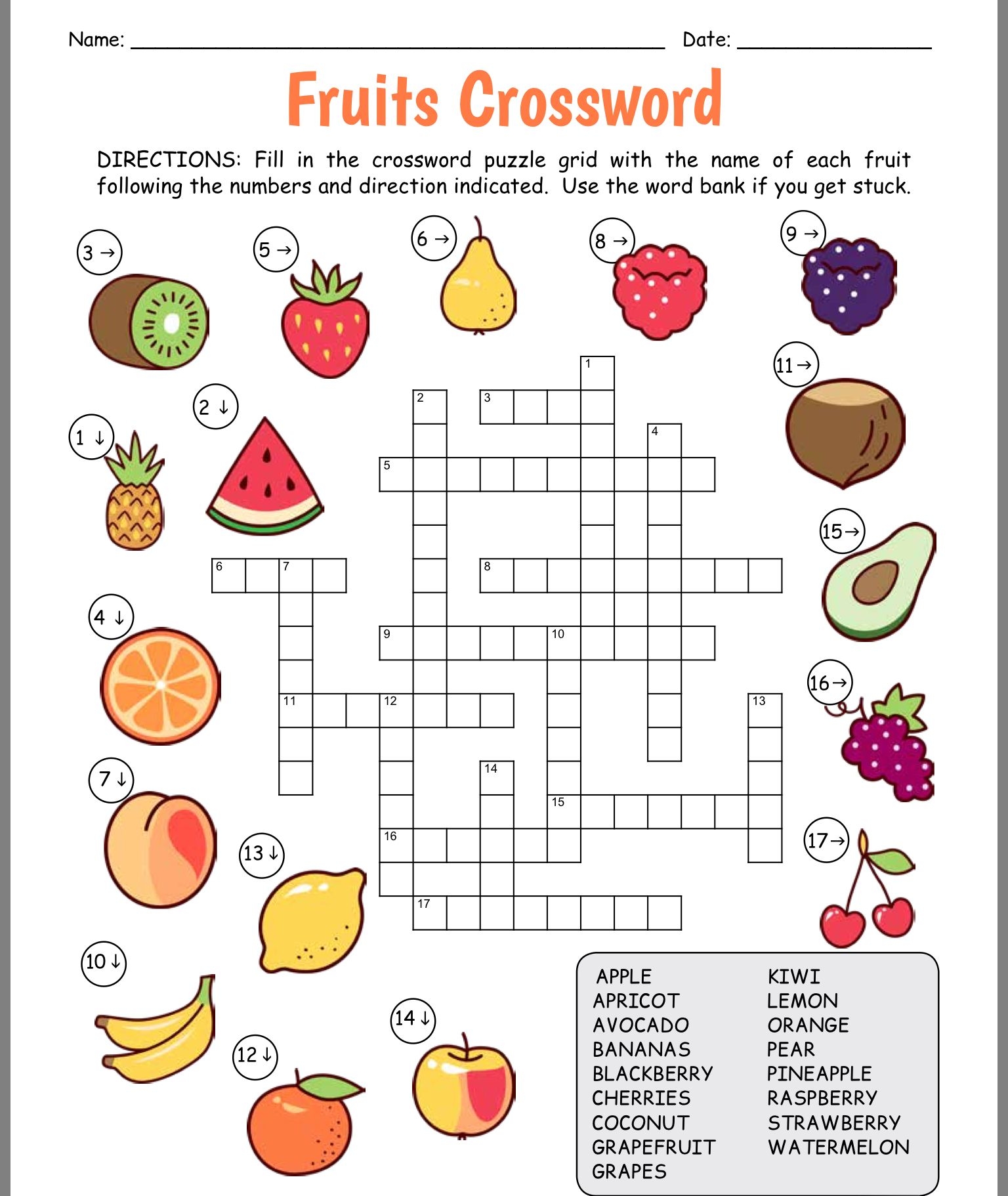 Easy Printable Crossword Puzzles