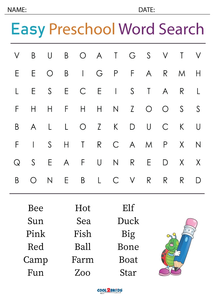 Easy Printable Word Searches For Kids Word Search Maker Easy Printable Word Searches For Kids Word Search Maker