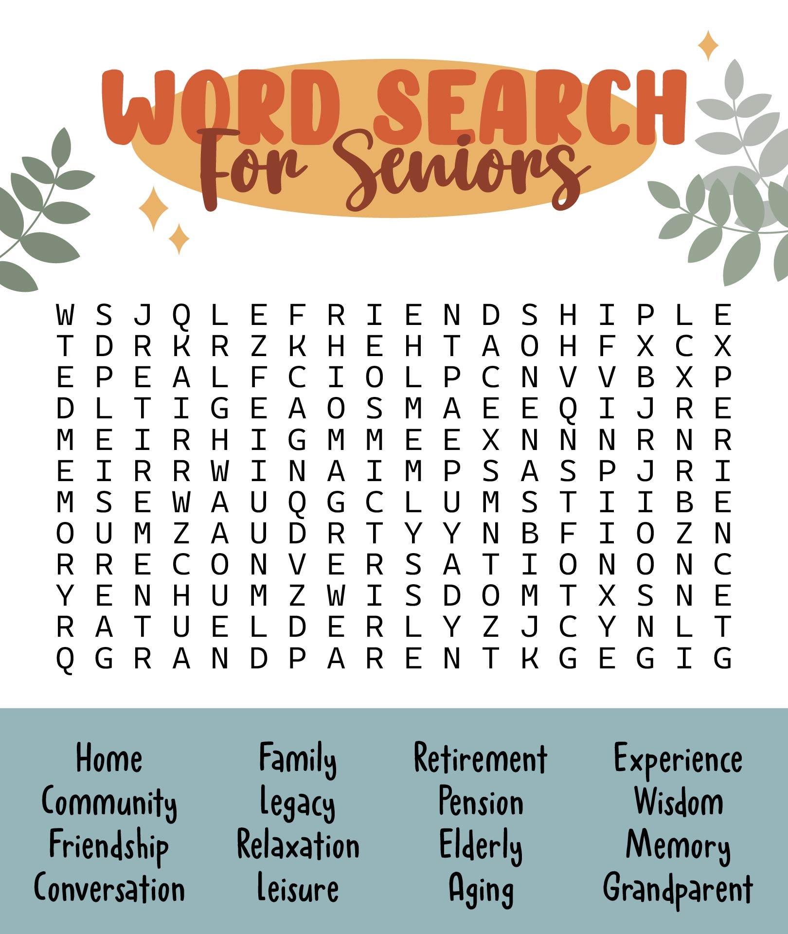 Easy Word Searches For Seniors 12 Free PDF Printables Printablee