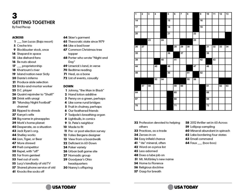 Eugene Sheffer Crossword Puzzle Printable Eugene Sheffer Crossword Puzzle Printable