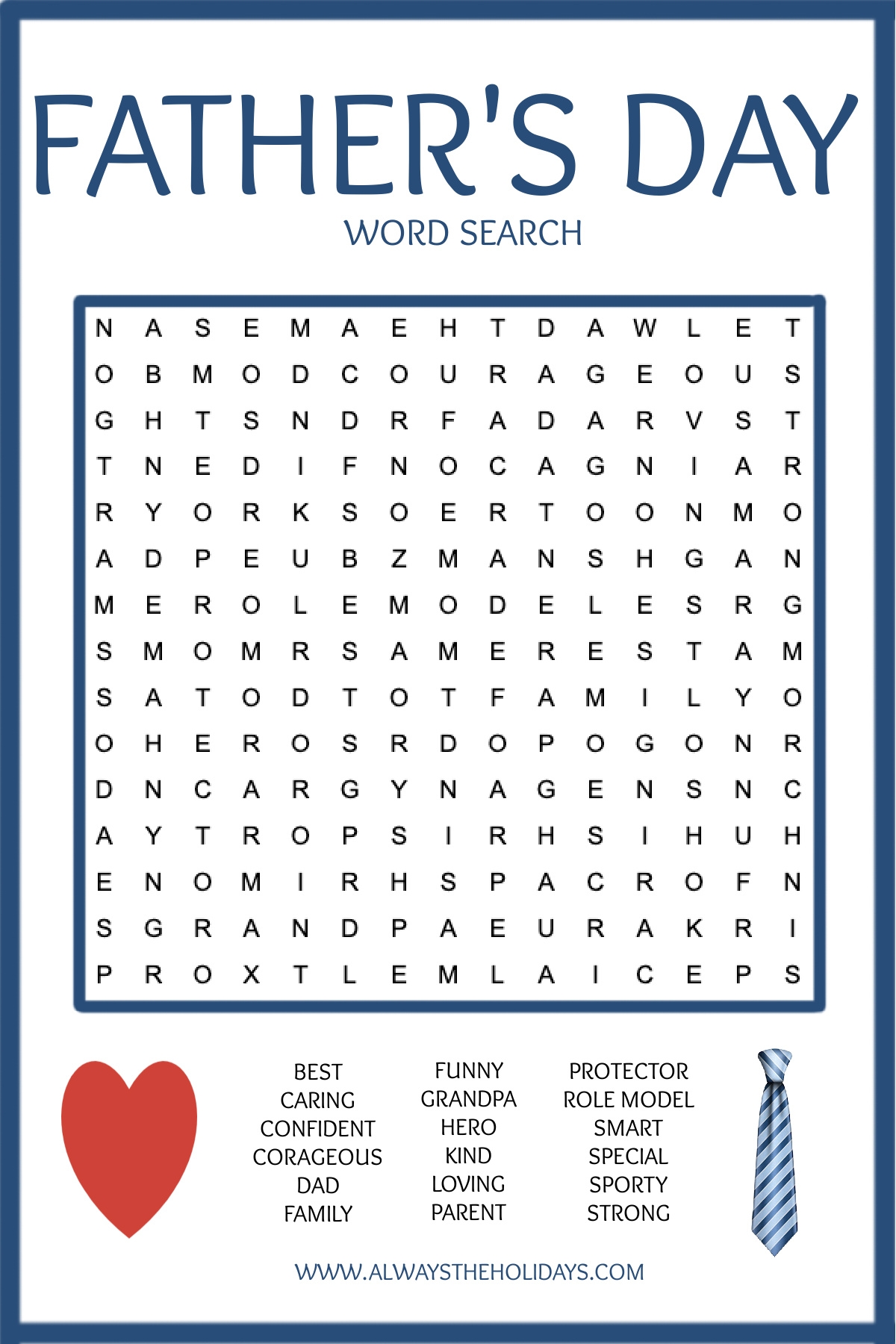 Father 39 s Day Word Search Printable Free Word Find Printable