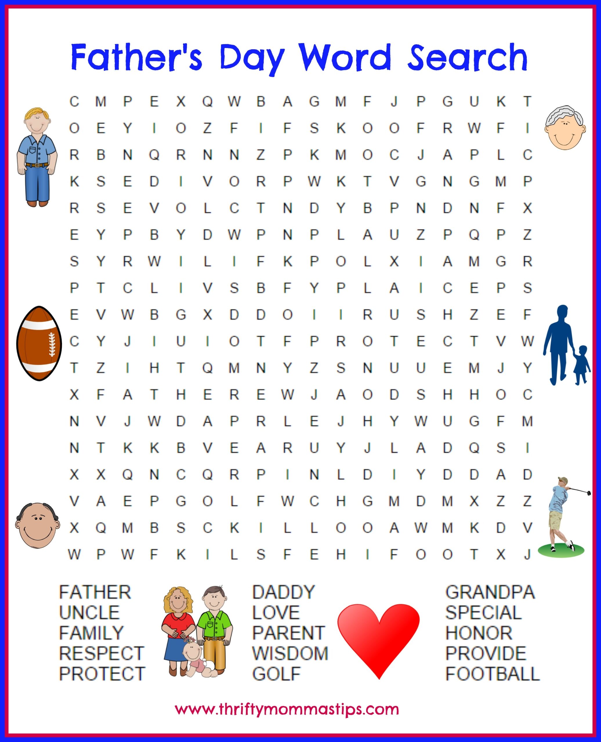 Father 39 s Day Word Search
