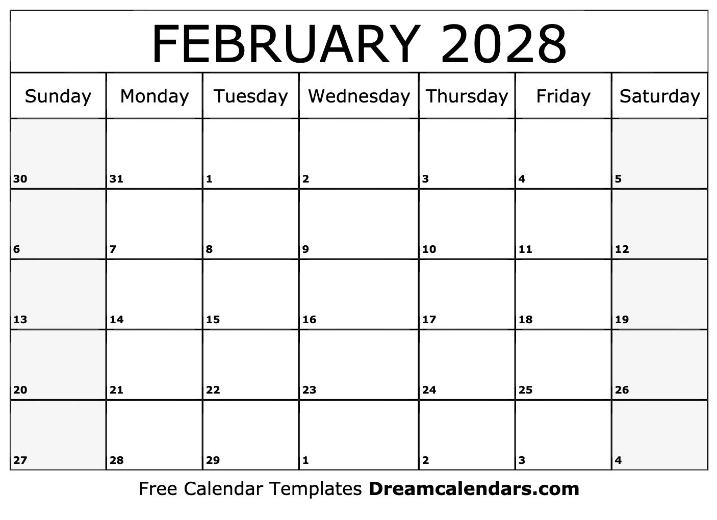 February 2028 Calendar Free Printable With Holidays And Observances February 2028 Calendar Free Printable With Holidays And Observances