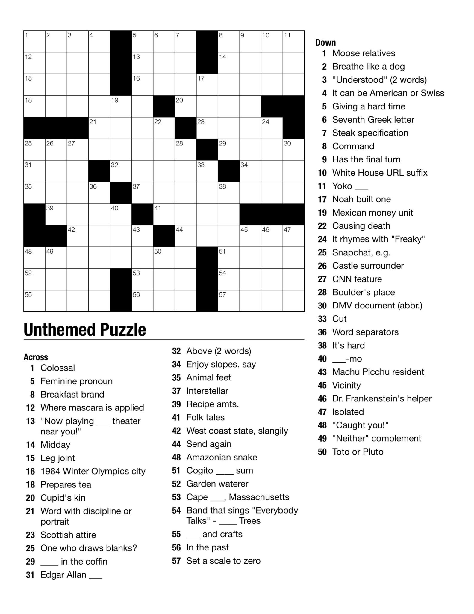 Free Daily Printable Crossword Puzzles Printable We Love Printables Free Daily Printable Crossword Puzzles Printable We Love Printables