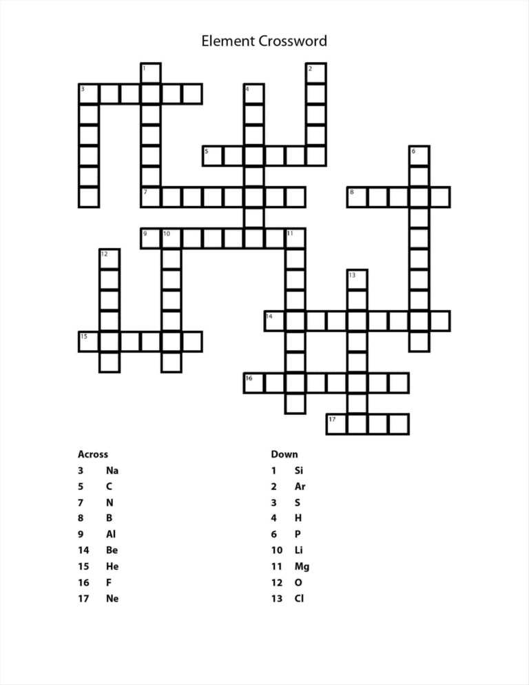Free Easy Crossword Puzzle Maker Printable 