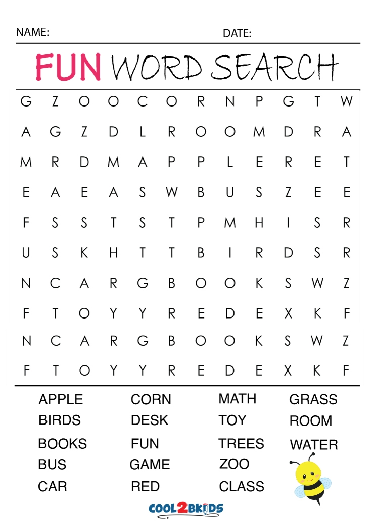 Free Fun Word Search Printable Easy Fun Printables For Everyone Free Fun Word Search Printable Easy Fun Printables For Everyone