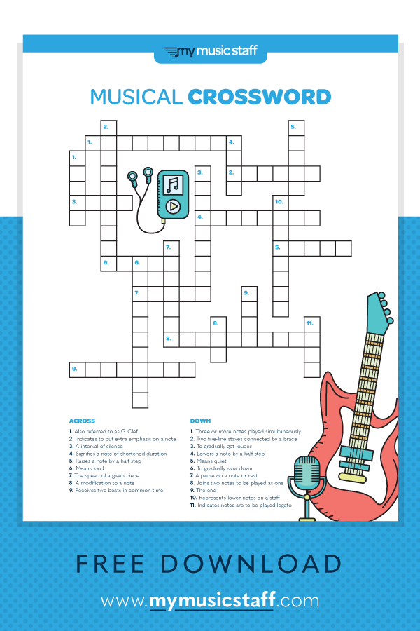 Free Music Crossword Puzzles Printables Free Music Crossword Puzzles Printables