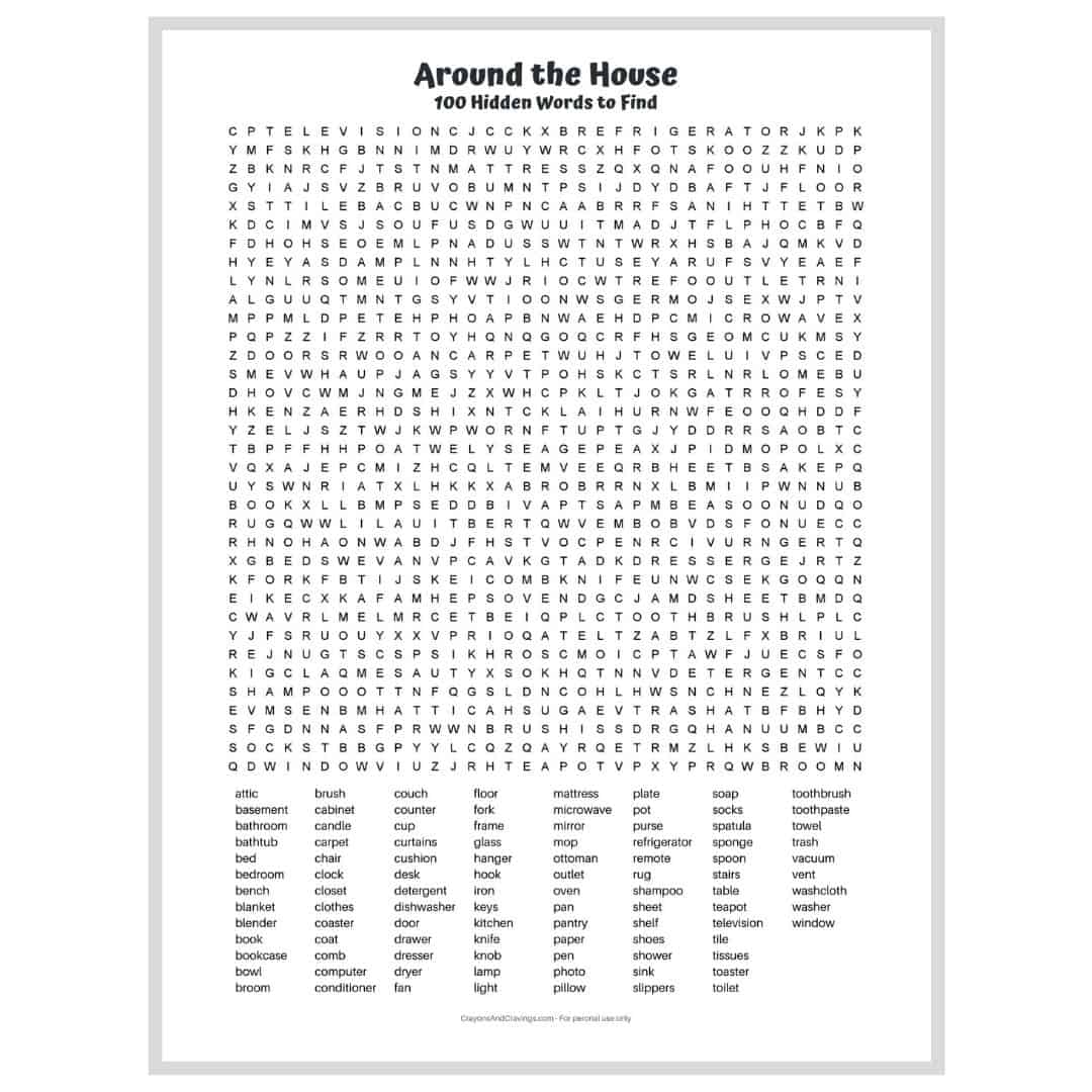 Free Printable 100 Word Searches For Adults Word Search Maker