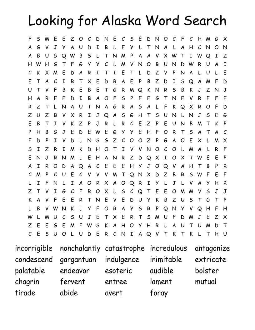 Free Printable Alaska Word Search Printable Free Templates