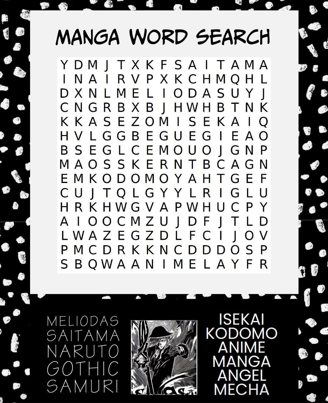 Free Printable Anime Word Search Word Search Maker Free Printable Anime Word Search Word Search Maker