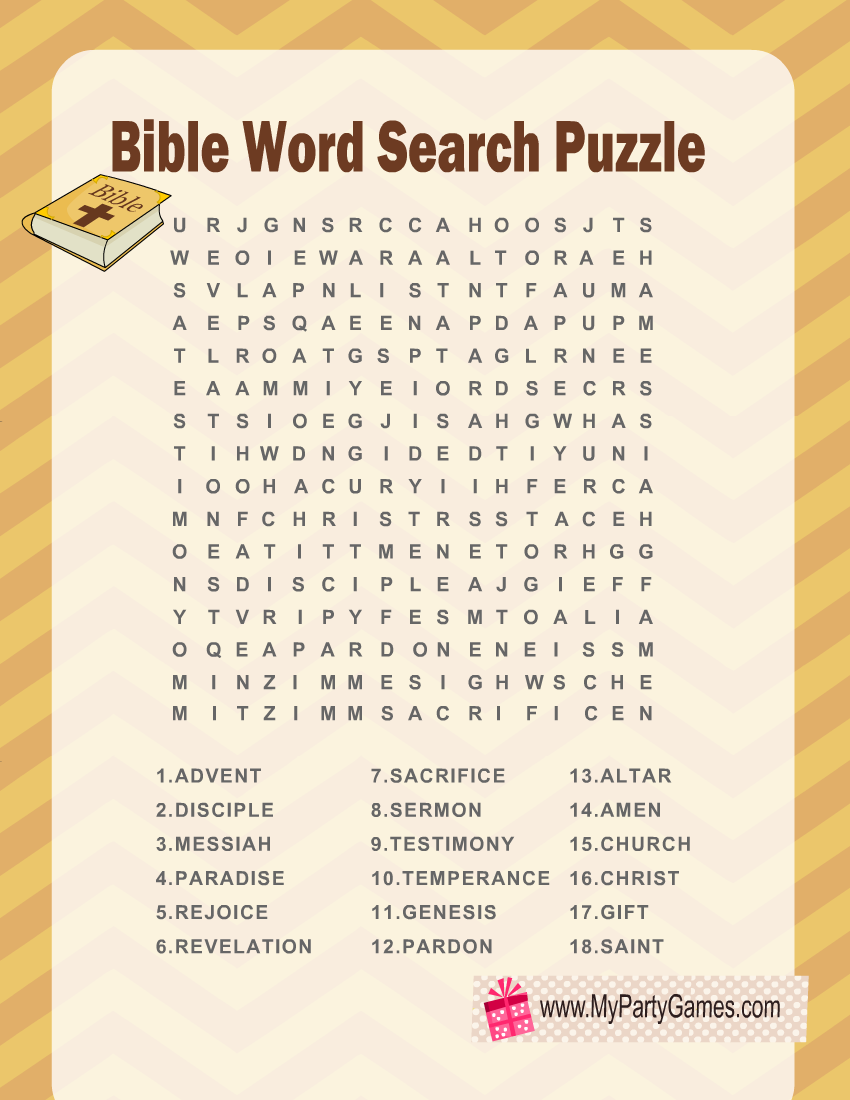 Free Printable Bible Word Search Puzzles With Answer Key