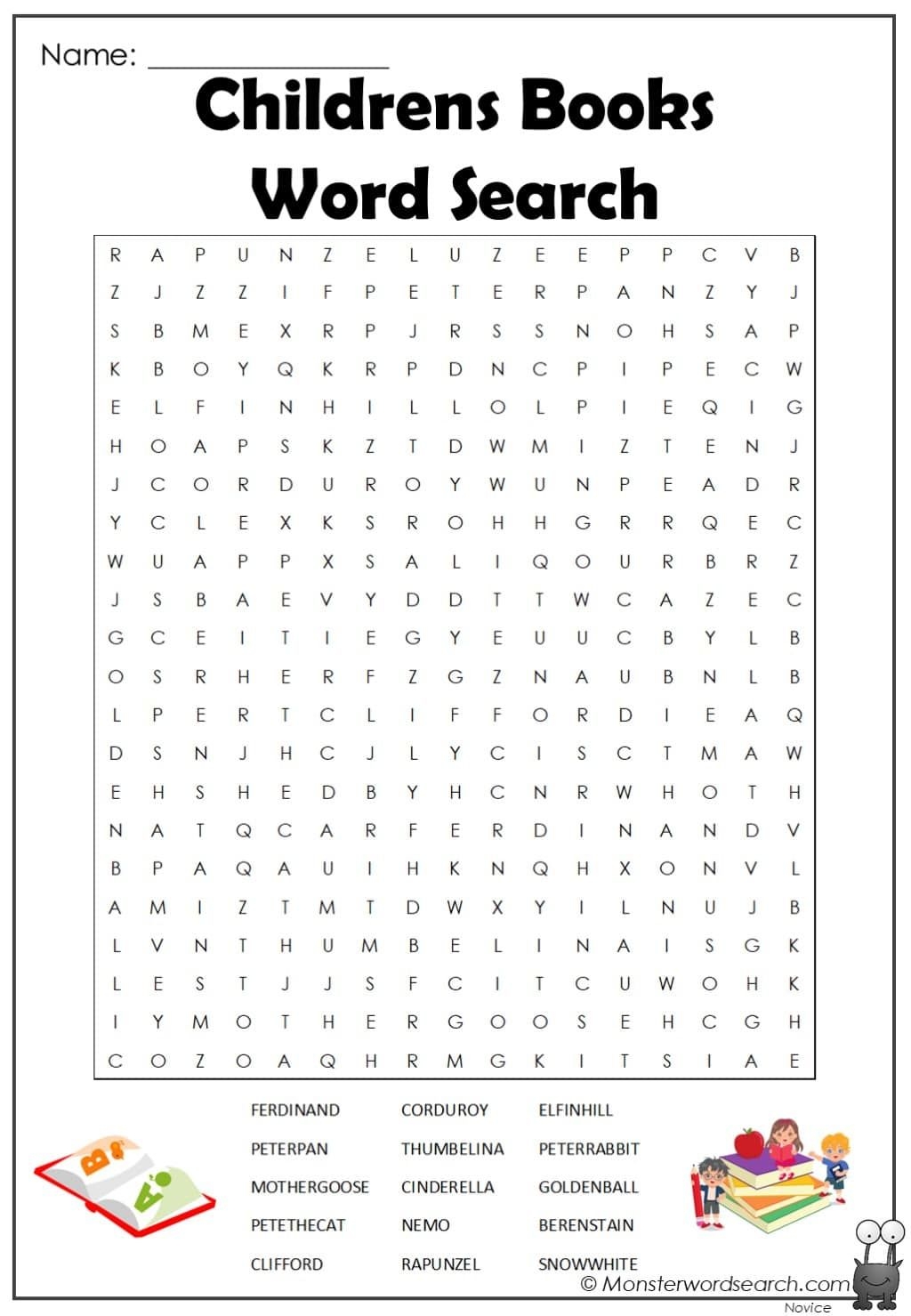 Free Printable Childrens Books Printable Word Searches Free Printable Childrens Books Printable Word Searches
