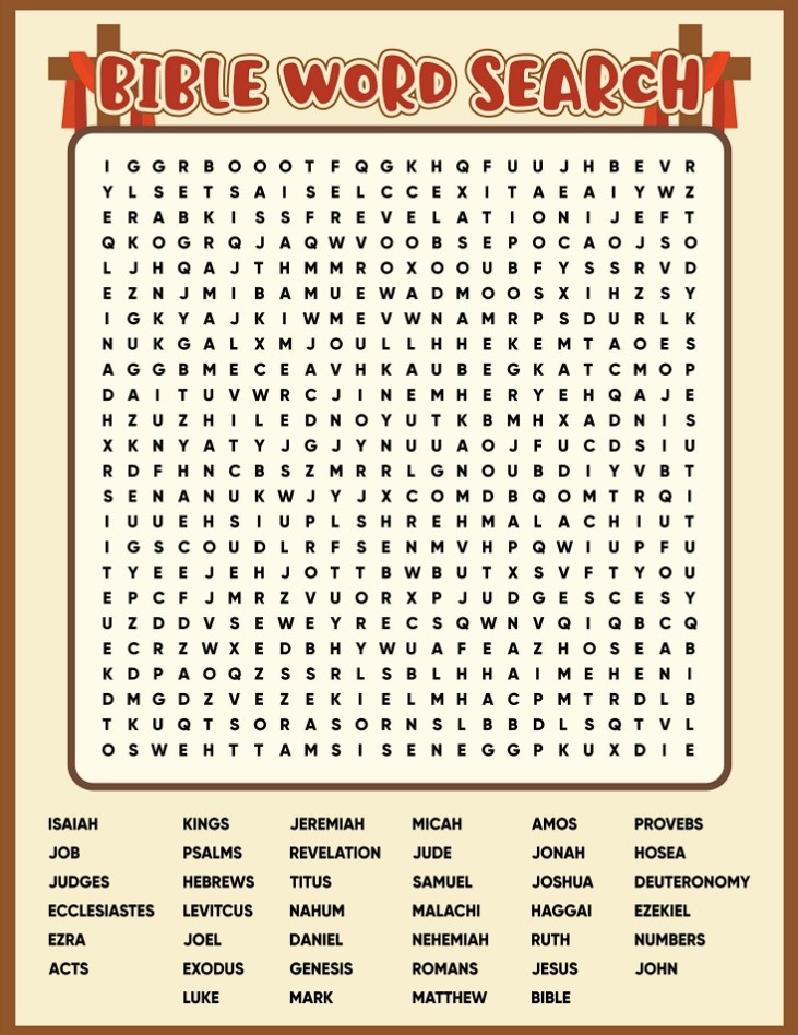 Free Printable Christian Word Search Template insidethehood
