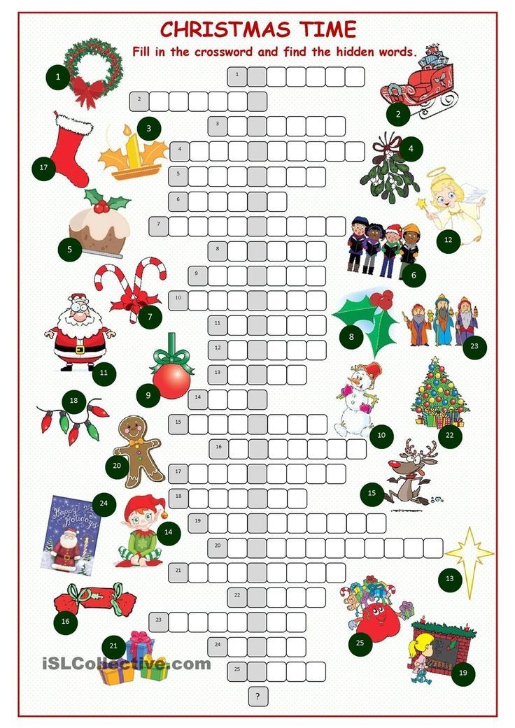 Free Printable Christmas Crossword Puzzles With Answers Printable 