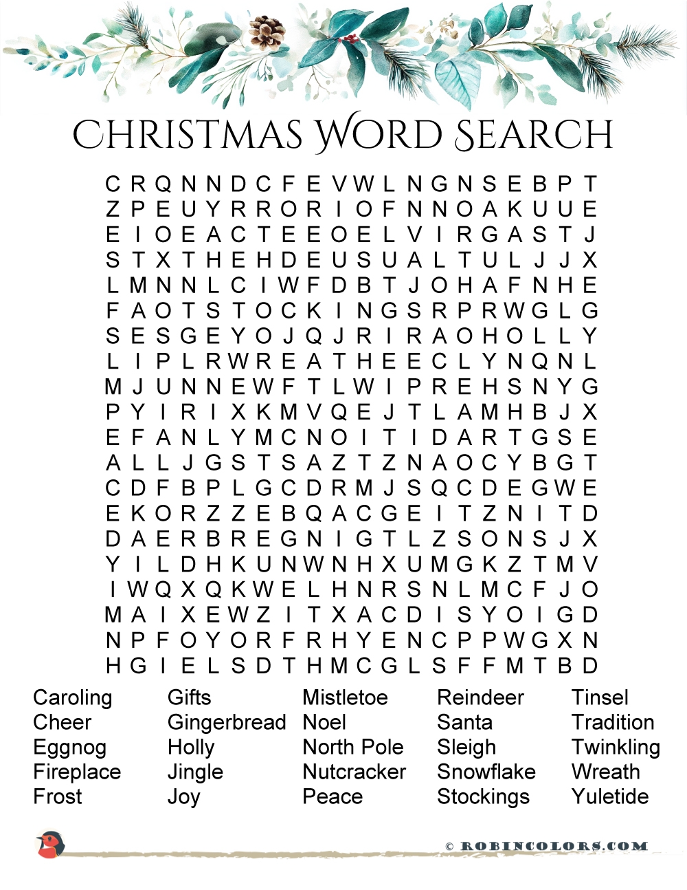 Free Printable Christmas Games For Adults Robin Colors