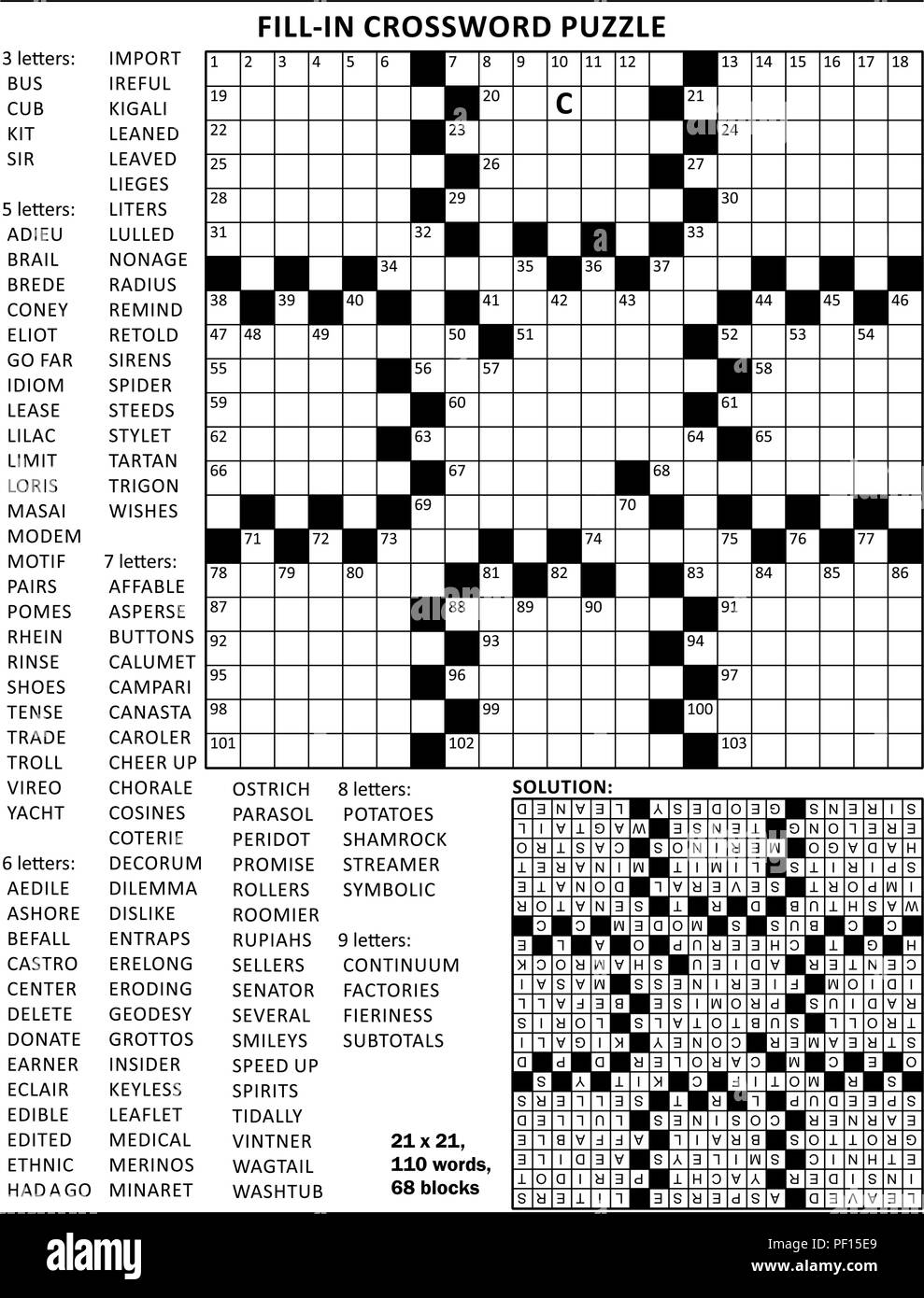 Free Printable Crossword Fill In Puzzles Download Free Printable