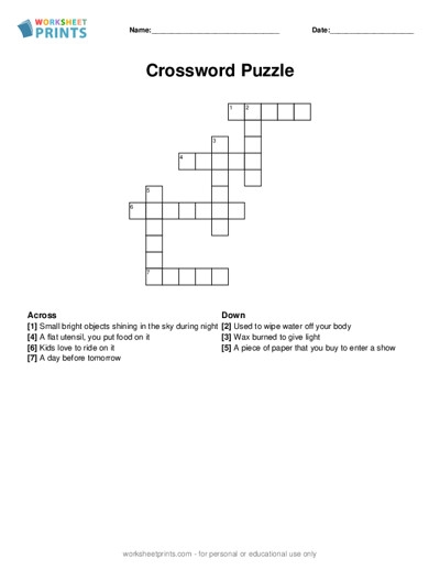 Free Printable Crossword Puzzle Maker