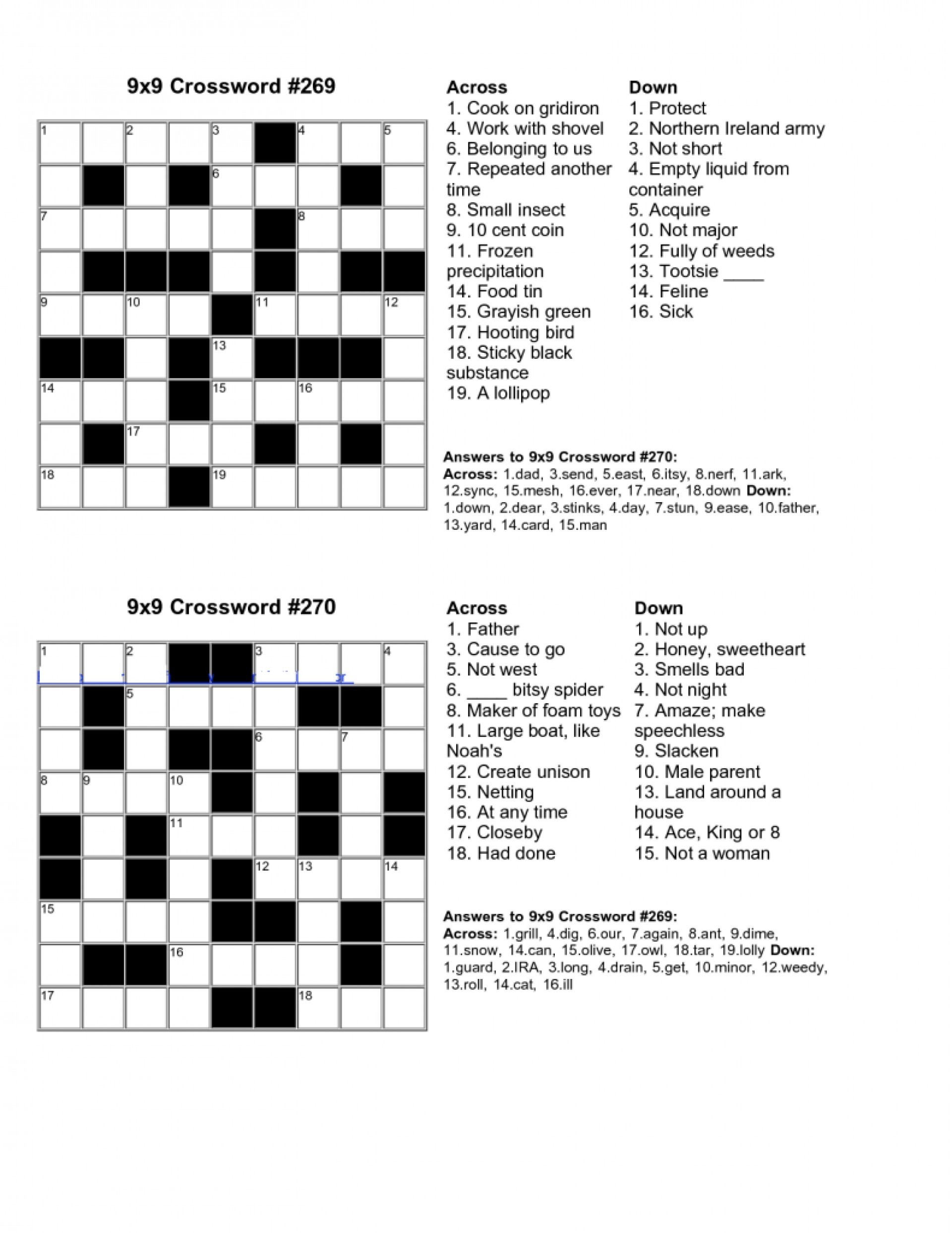 Free Printable Crossword Puzzle Maker With Answer Key Emma Crossword 