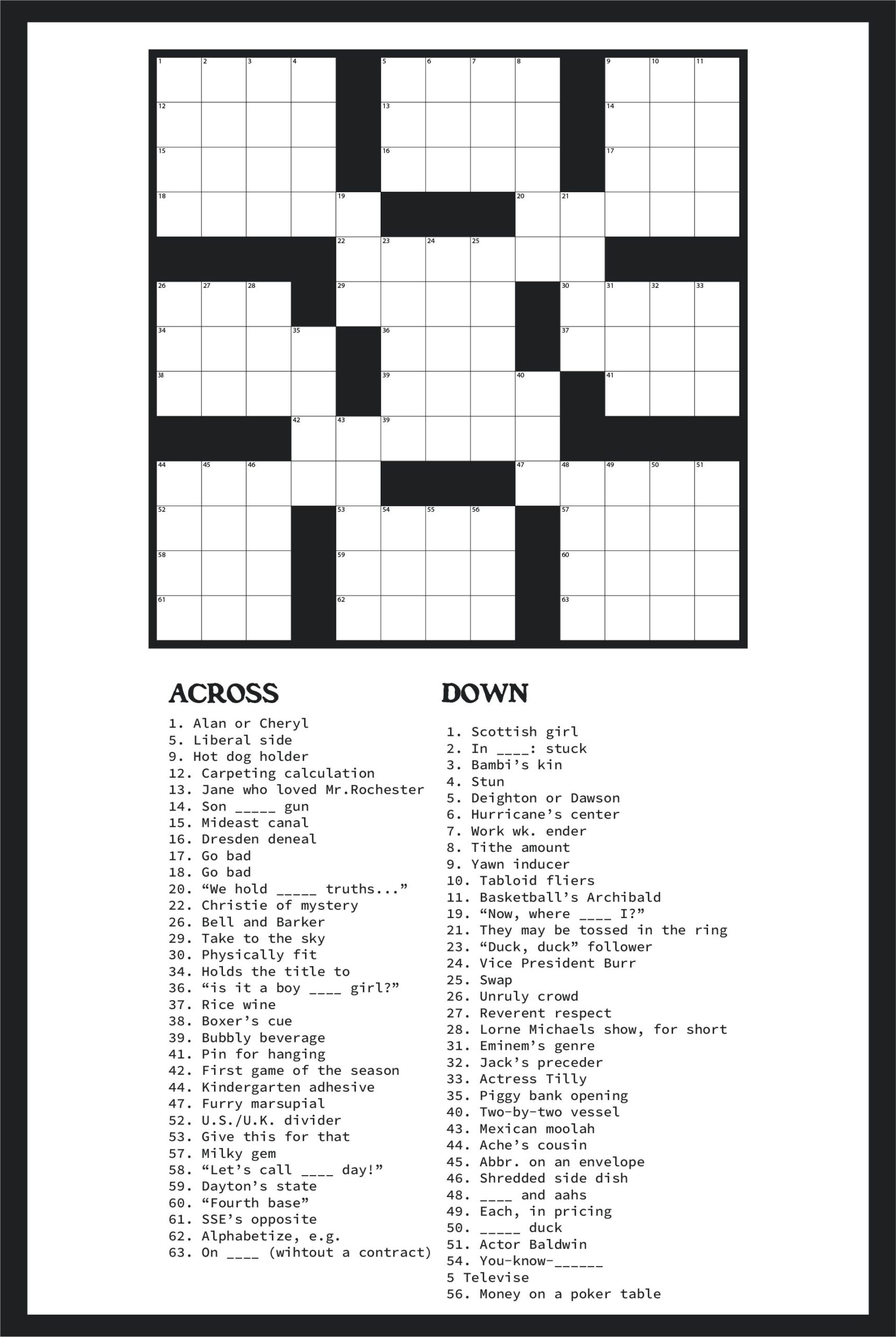 Free Printable Crossword Puzzles Easy Medium Printable JD Free Printable Crossword Puzzles Easy Medium Printable JD