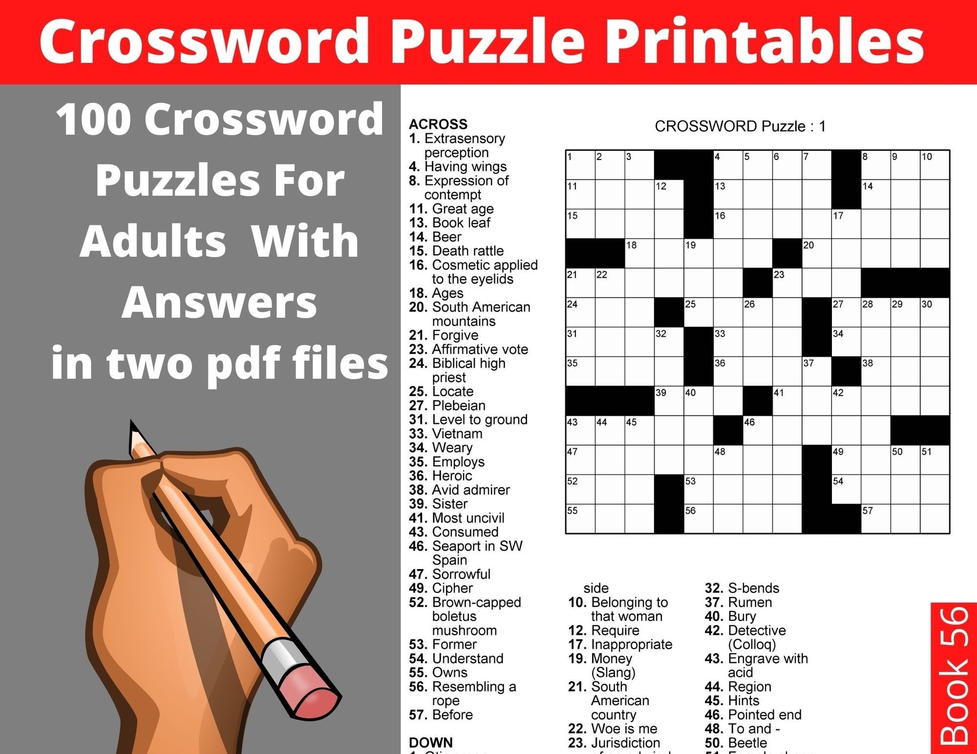 Free Printable Crossword Puzzles Pdf Free Printable Crosswords