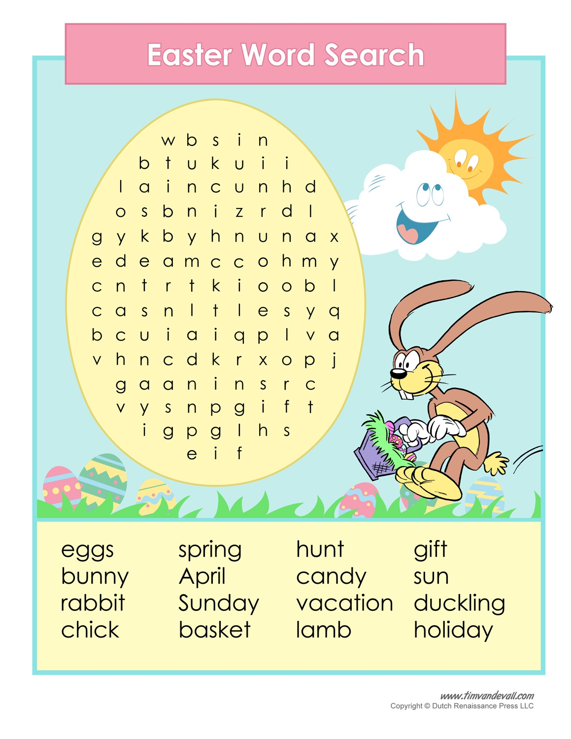Free Printable Easter Word Searches
