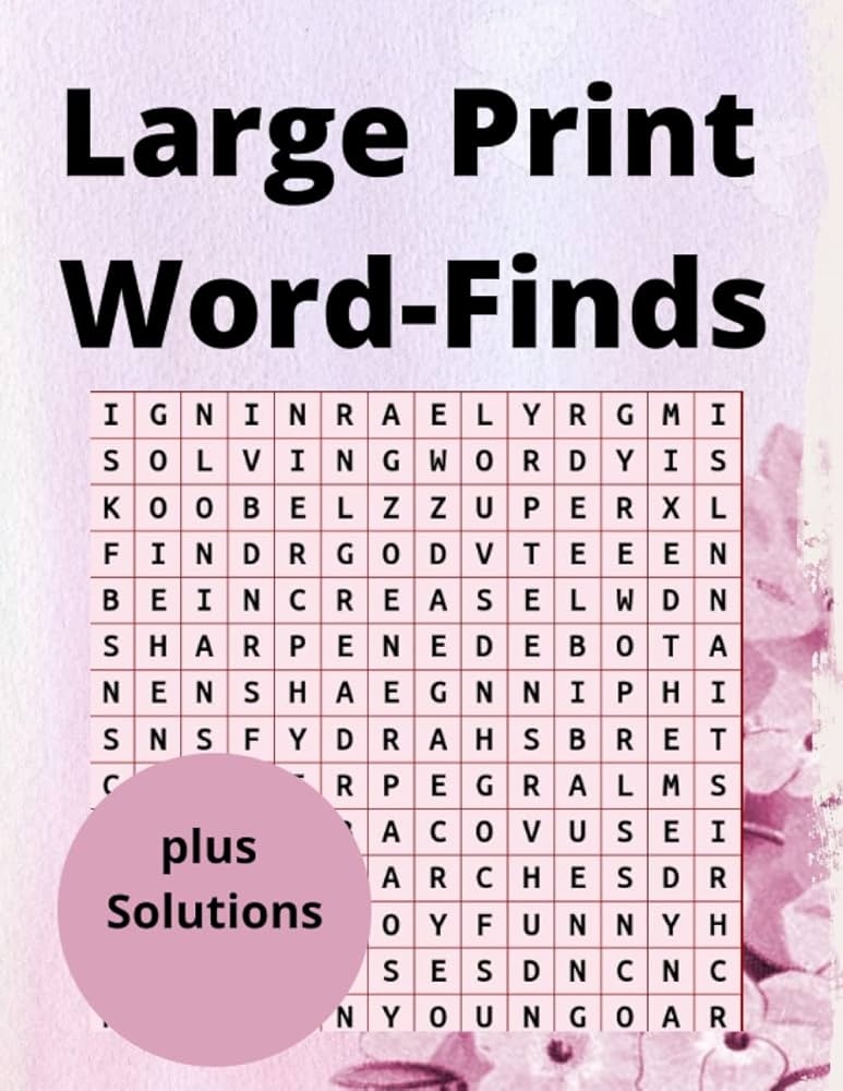 Free Printable Large Print Word Search Free Printable Free Printable Large Print Word Search Free Printable