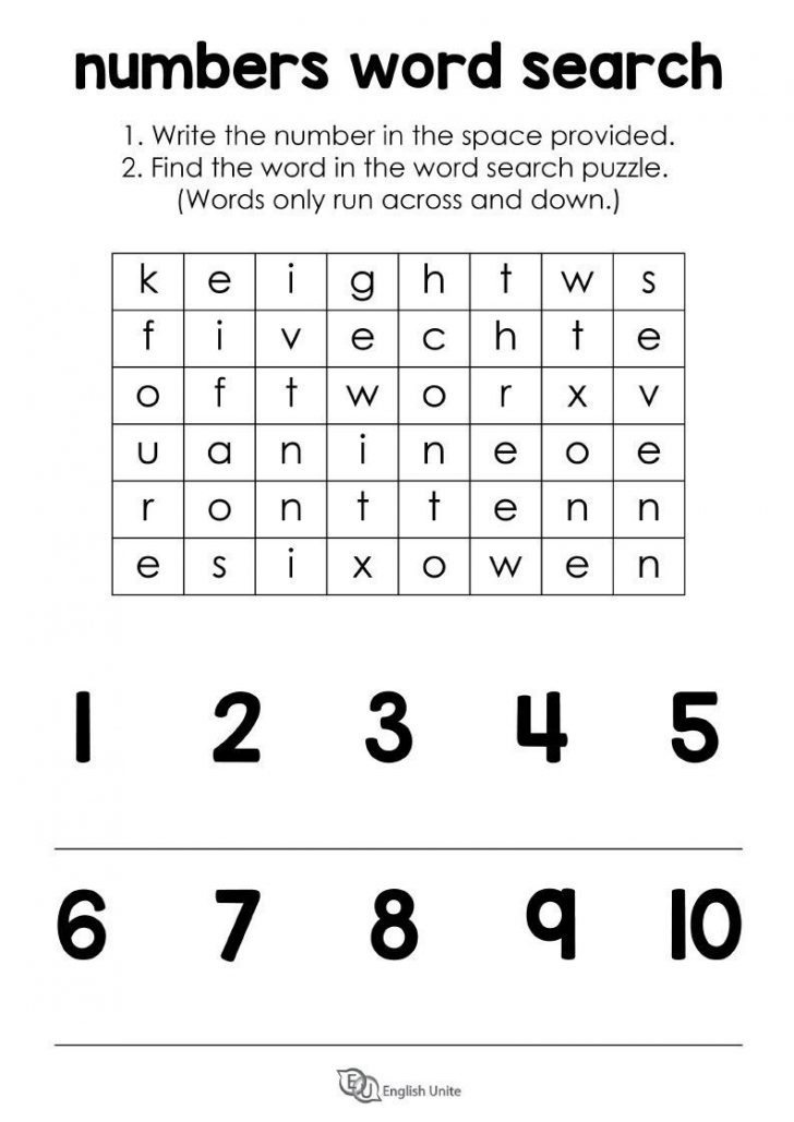 Free Printable Number Word Search Puzzles Word Search Printable