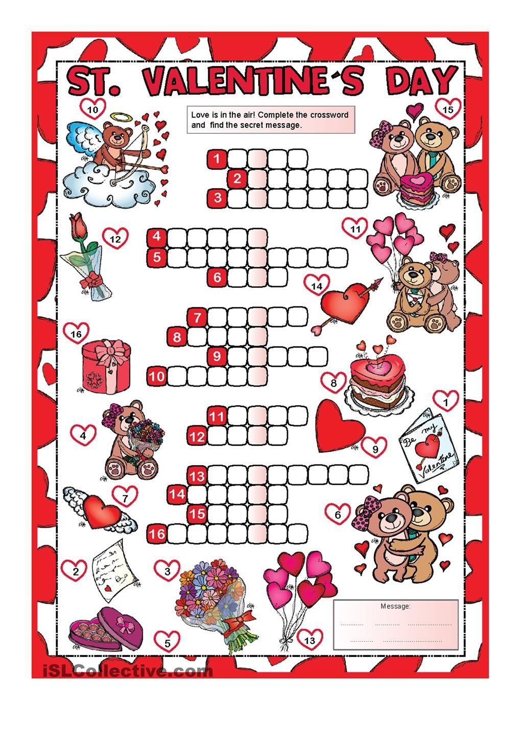 Free Printable Valentine Crossword Puzzles Printable Printable Free Printable Valentine Crossword Puzzles Printable Printable