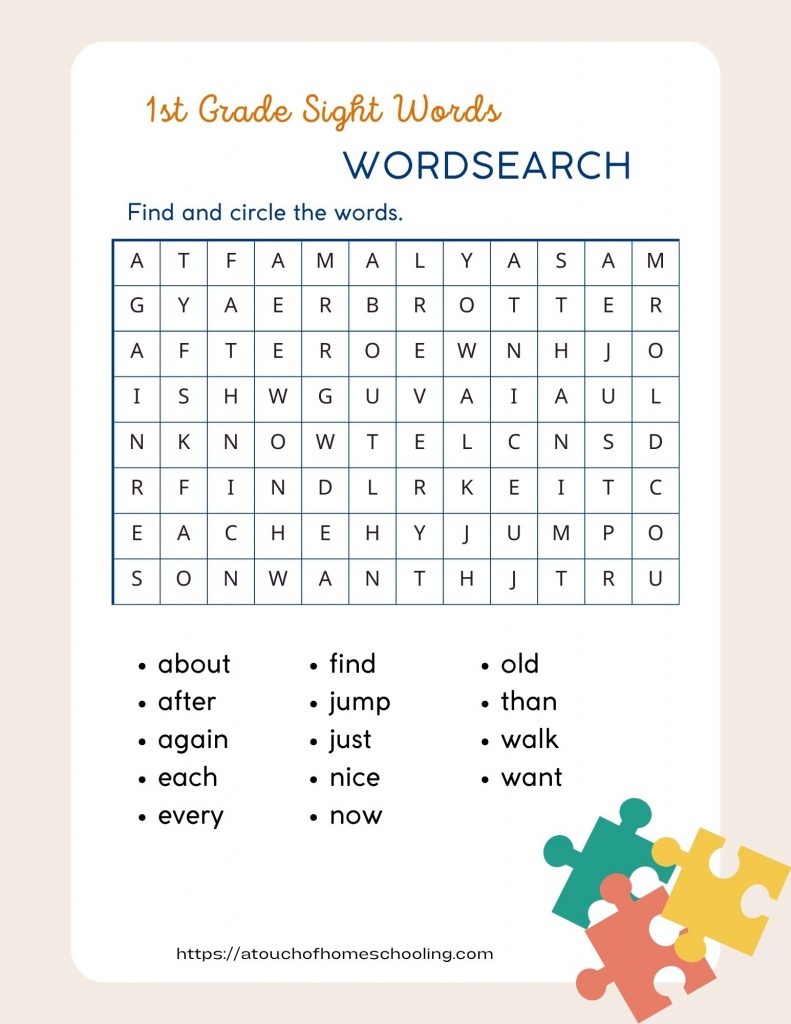 Free Printable Word Search 1st Grade Word Search Maker