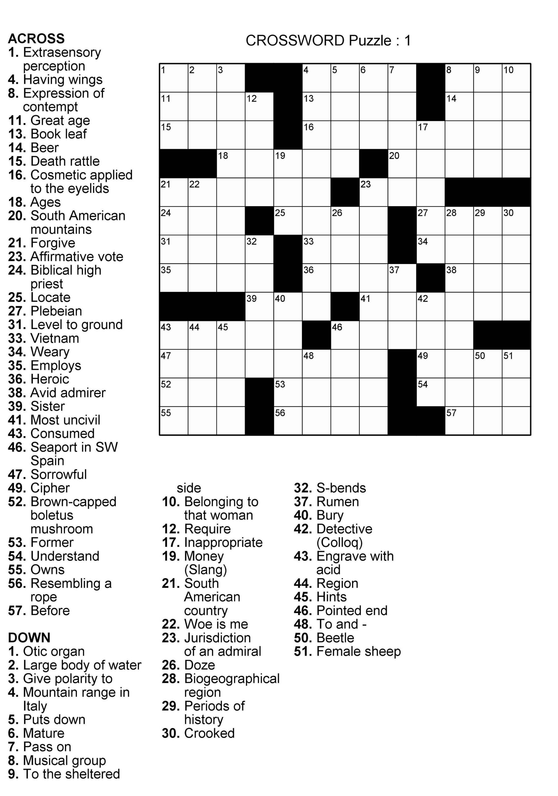 Free Printable Word Search Puzzles For Adults With Answers Printable