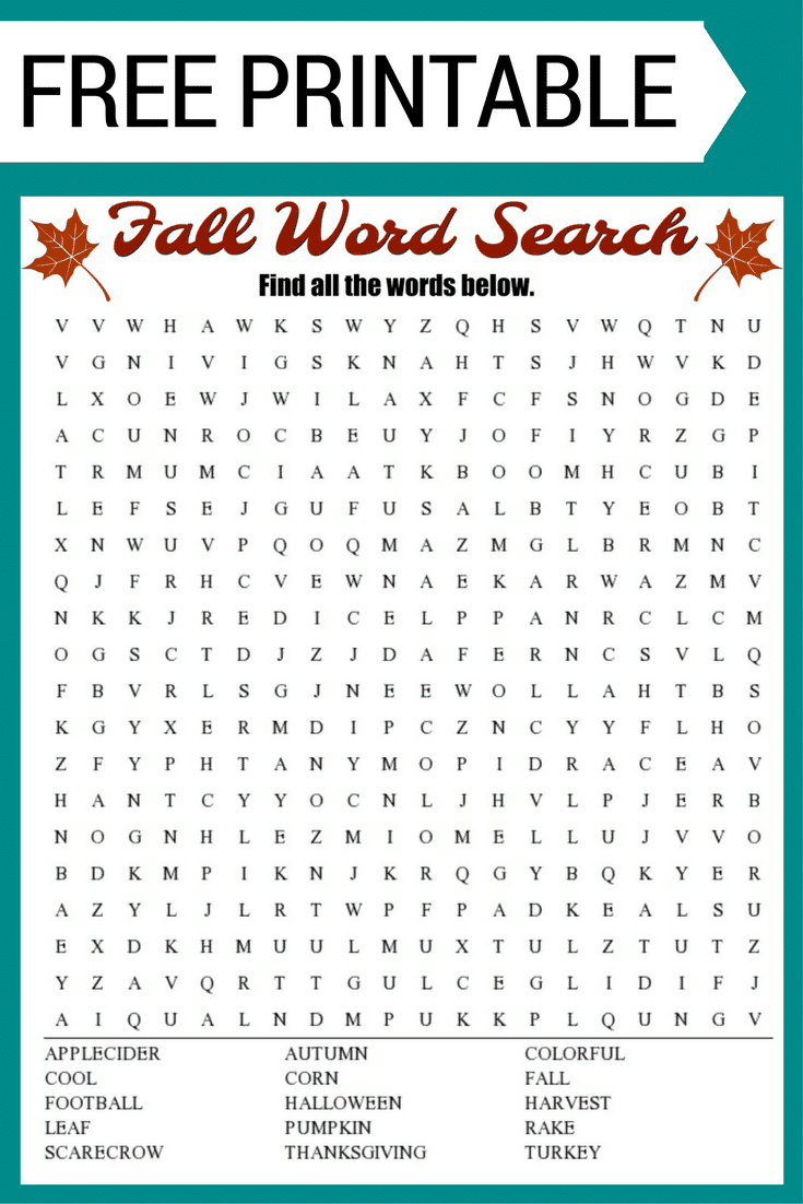 Free Printable Word Search Puzzles With Answers Word Search Maker