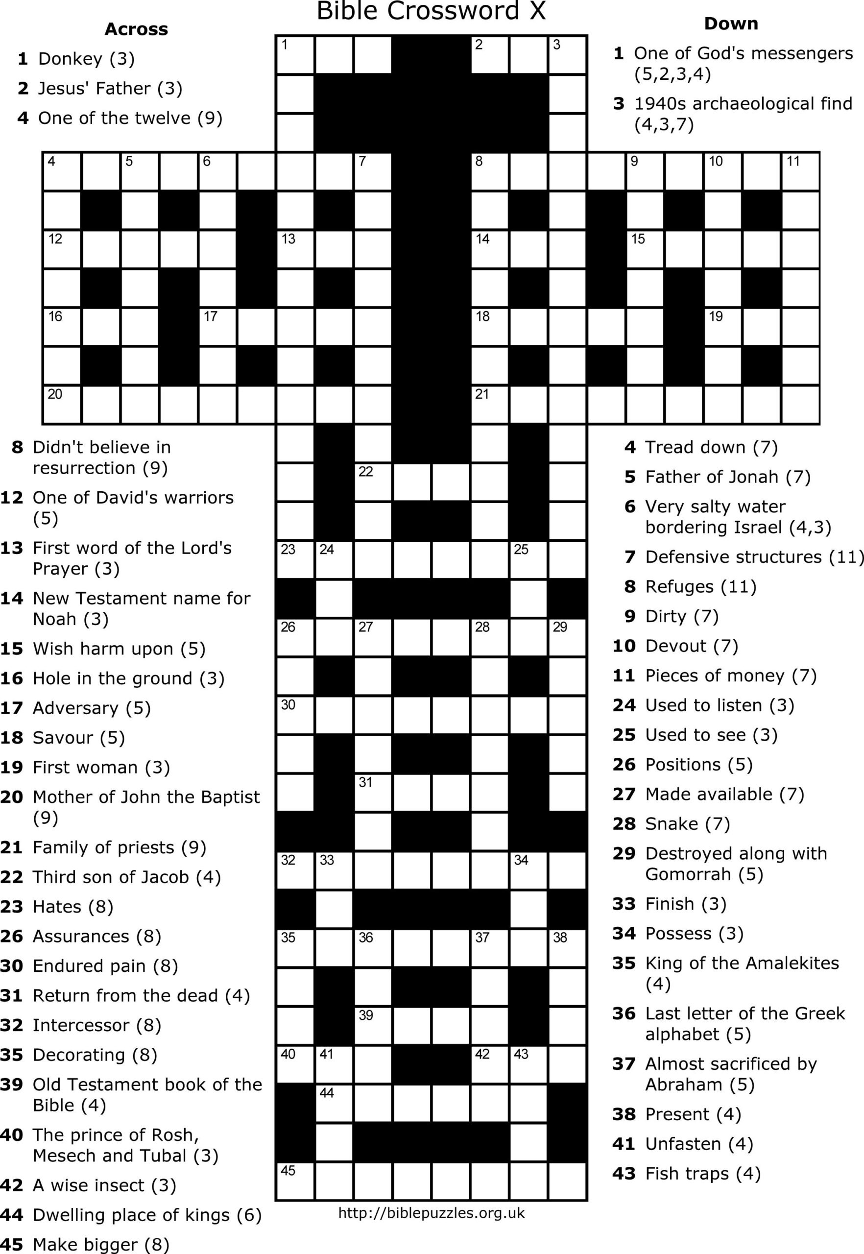 Free Sunday Crossword Puzzles Free Printable Crosswords