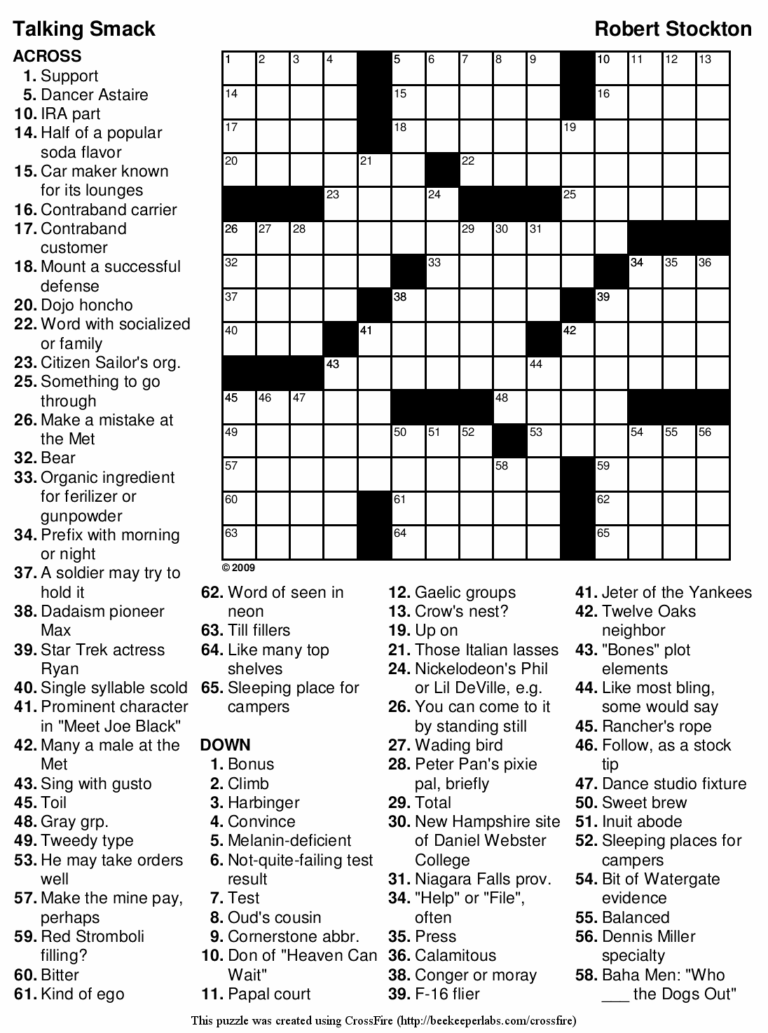 Free Themed Crosswords Free Printable Crosswords Free Themed Crosswords Free Printable Crosswords
