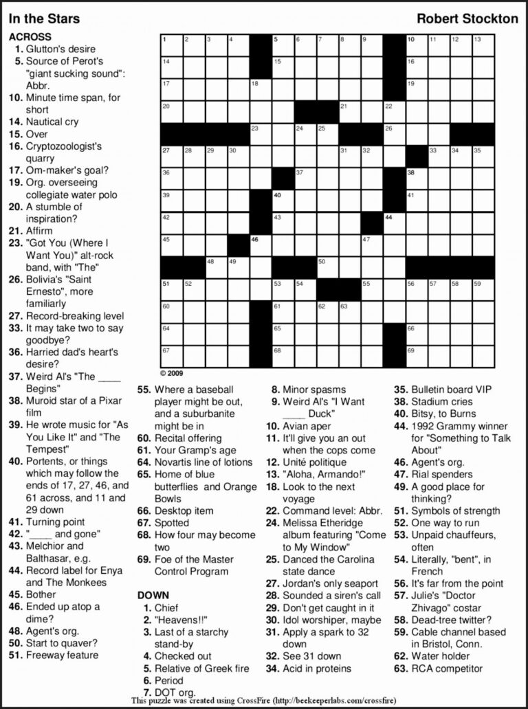 Hard Crossword Puzzles To Print Free Printable Crosswords