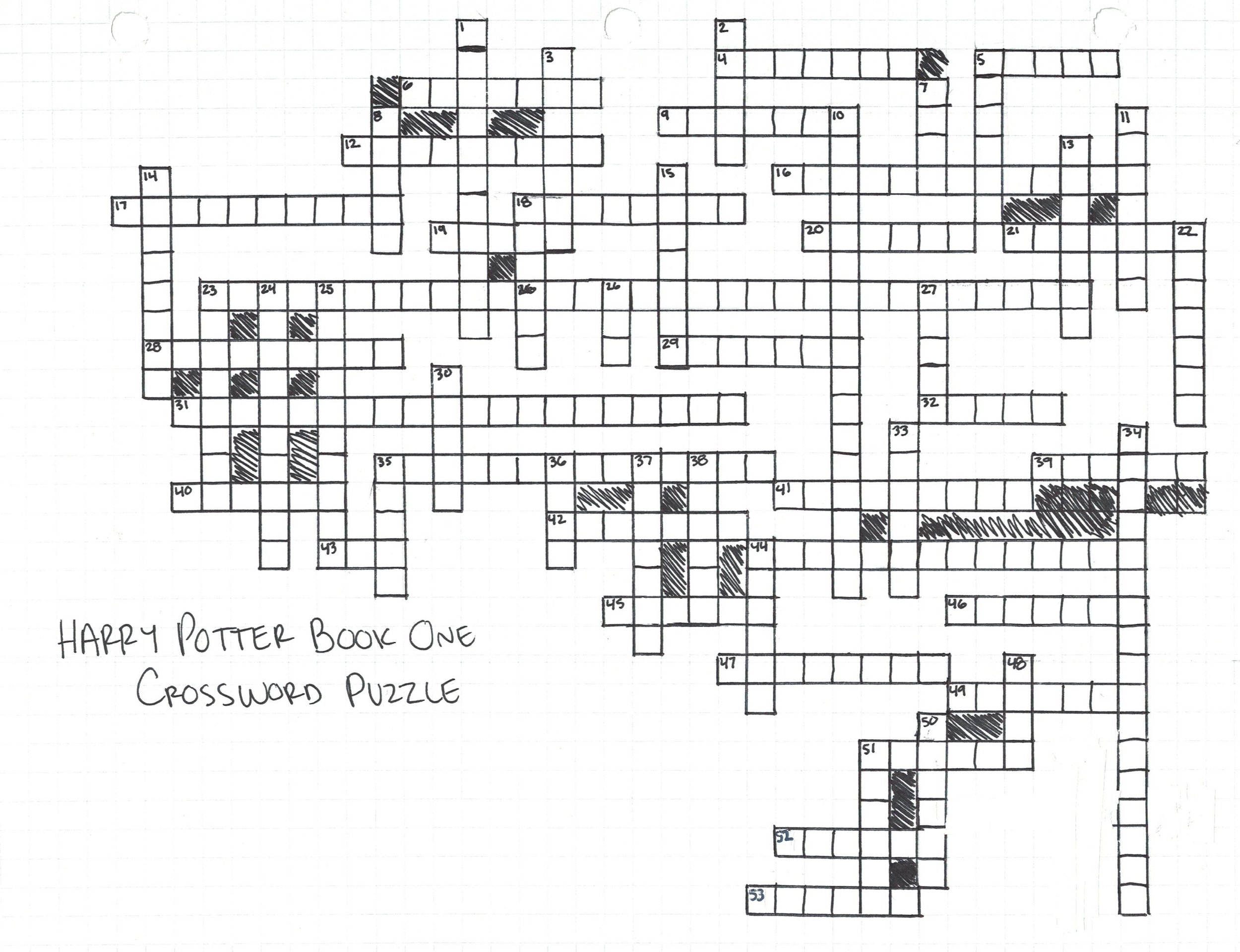 Harry Potter Crossword Puzzles Printable All FREE Printables