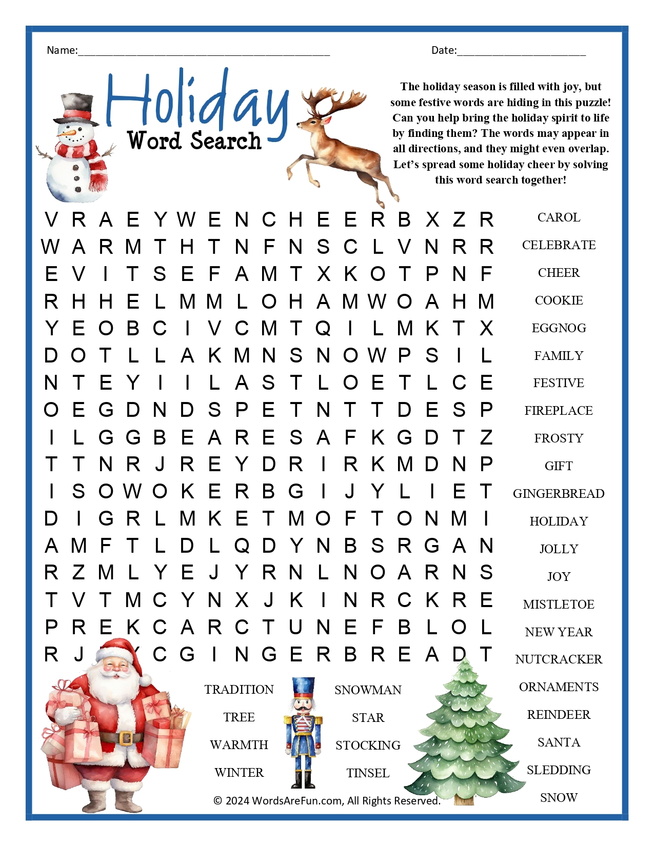 Holiday Word Search Puzzles Merry Christmas Large Print Word Search Holiday Word Search Puzzles Merry Christmas Large Print Word Search