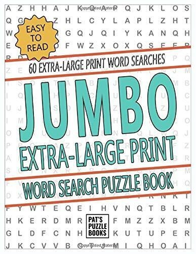 Jumbo Extra Large Print Word Search Puzzle Book Easy To Read